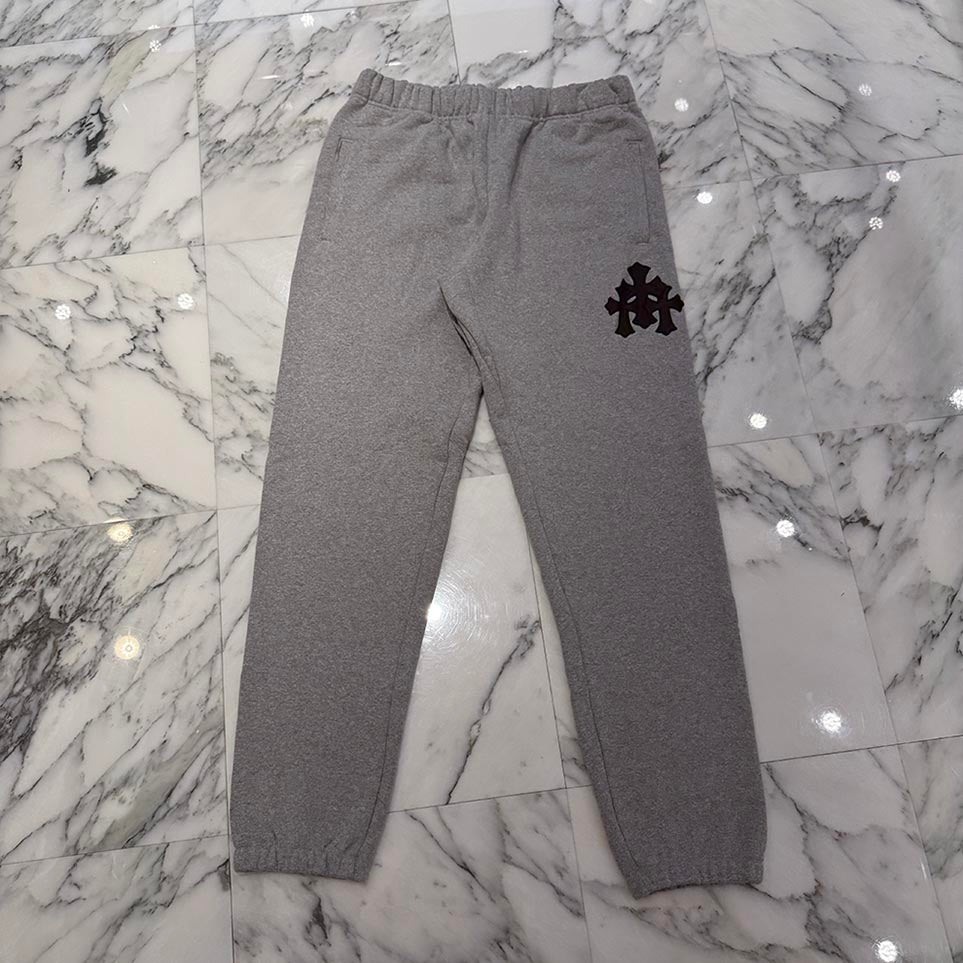 CHROME HEARTS Y NOT 3 Cemetery Cross Patch Sweat Long Pants Size L
