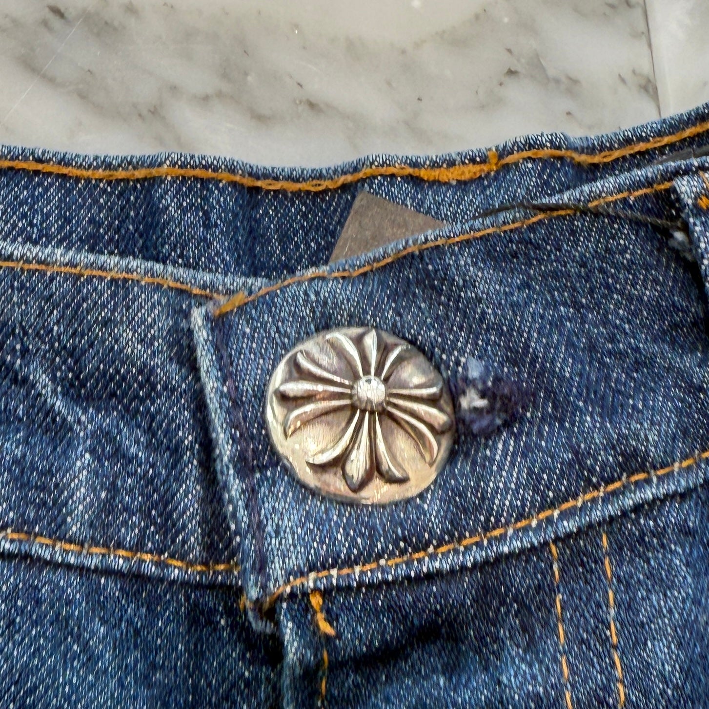 CHROME HEARTS × Levi's 517 VNTG Cross Leather Patch Denim Pants Size 32 クロムハーツ × リーバイス 517 ヴィンテージ クロスレザーパッチ デニムパンツ サイズ32