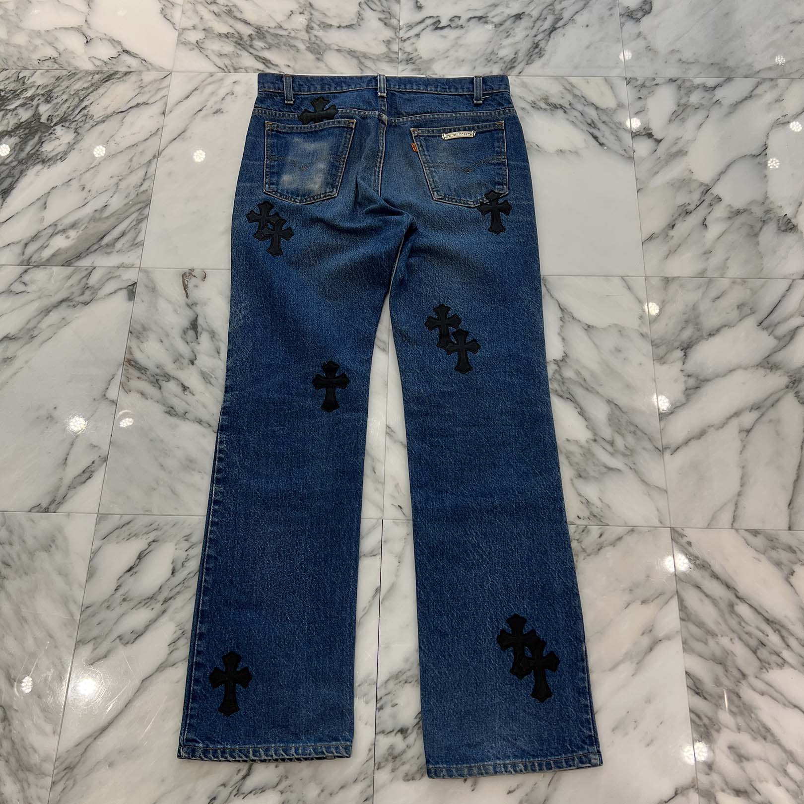 CHROME HEARTS × Levi's VNTG Cross Leather Patch Denim Pants Size 32 クロムハーツ × リーバイス ヴィンテージ クロスレザーパッチ デニムパンツ サイズ32