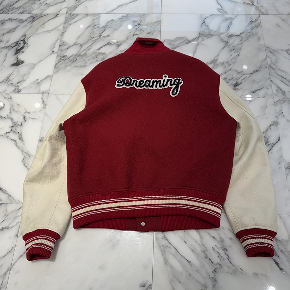 LOUIS VUITTON 2019AW Multi Patch Varsity Leather Jacket 1A5F4G Size 46 ルイヴィトン マルチパッチ バーシティ レザージャケット サイズ46