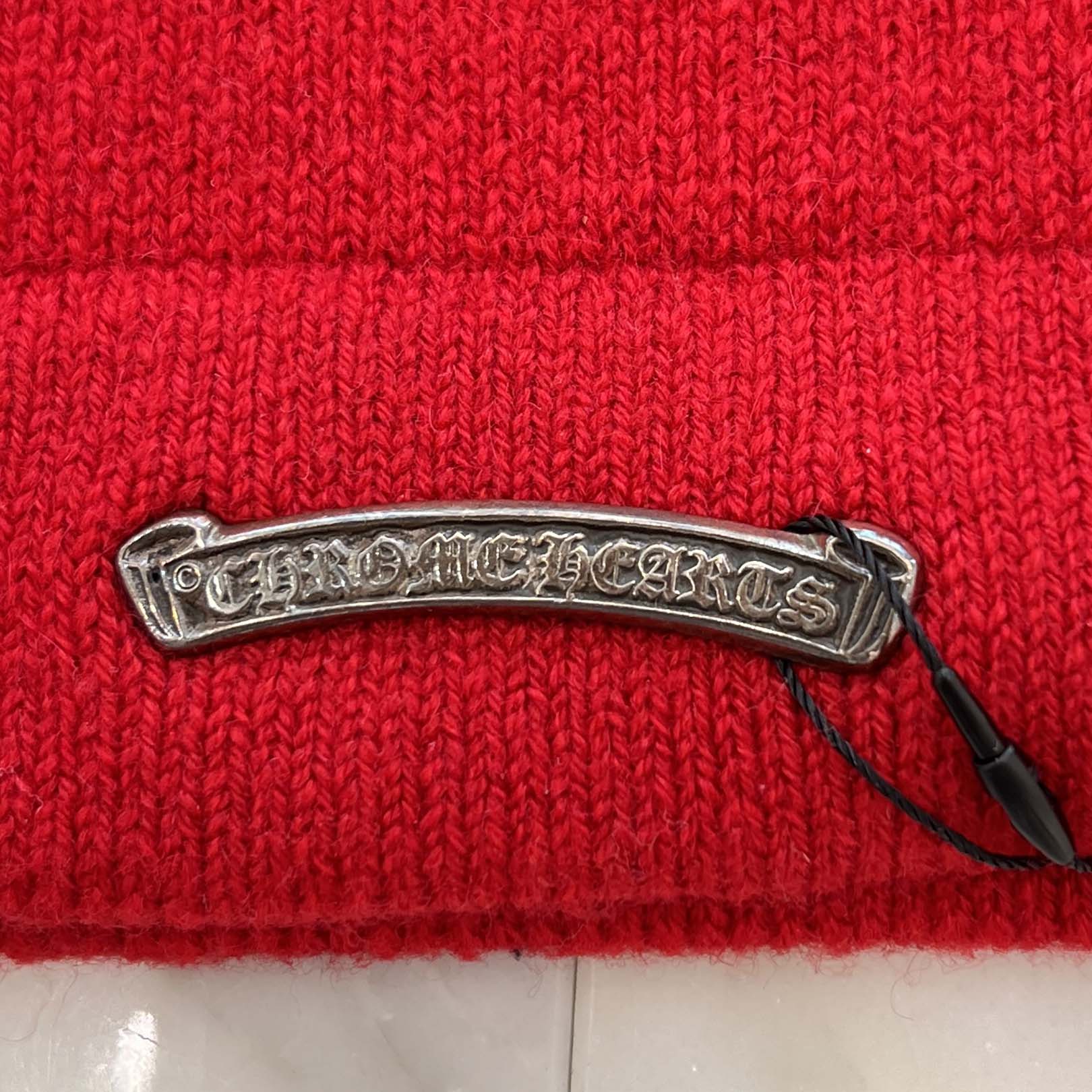 CHROME HEARTS Y NOT King Taco 3 Cemetery Cross Leather Patch Cashmere Knit Sweater Size L クロムハーツ ワイノット キングタコ 3セメタリークロス レザーパッチ カシミヤ ニットセーター サイズL