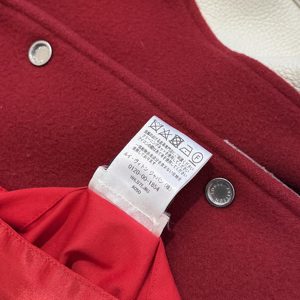 LOUIS VUITTON 2019AW Multi Patch Varsity Leather Jacket 1A5F4G Size 46 ルイヴィトン マルチパッチ バーシティ レザージャケット サイズ46