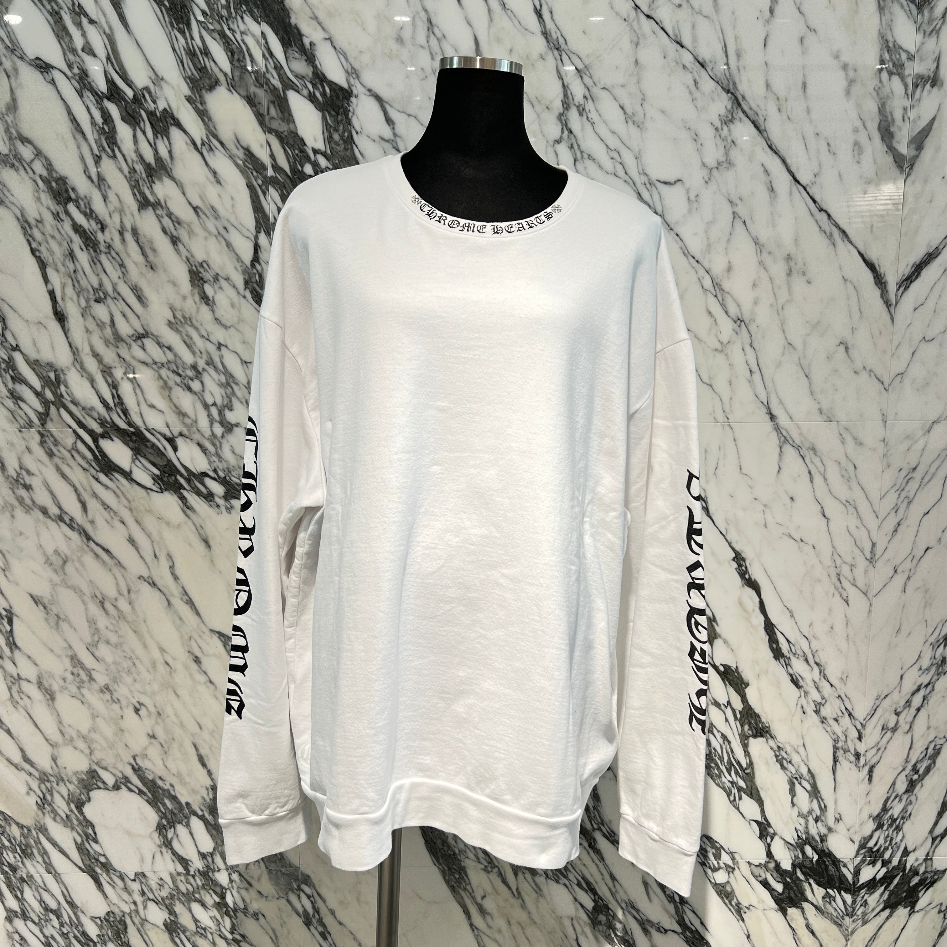 CHROME HEARTS Neck Logo Crewneck Sweatshirt Size XL クロムハーツ ネックロゴ クルーネック スウェットシャツ サイズXL