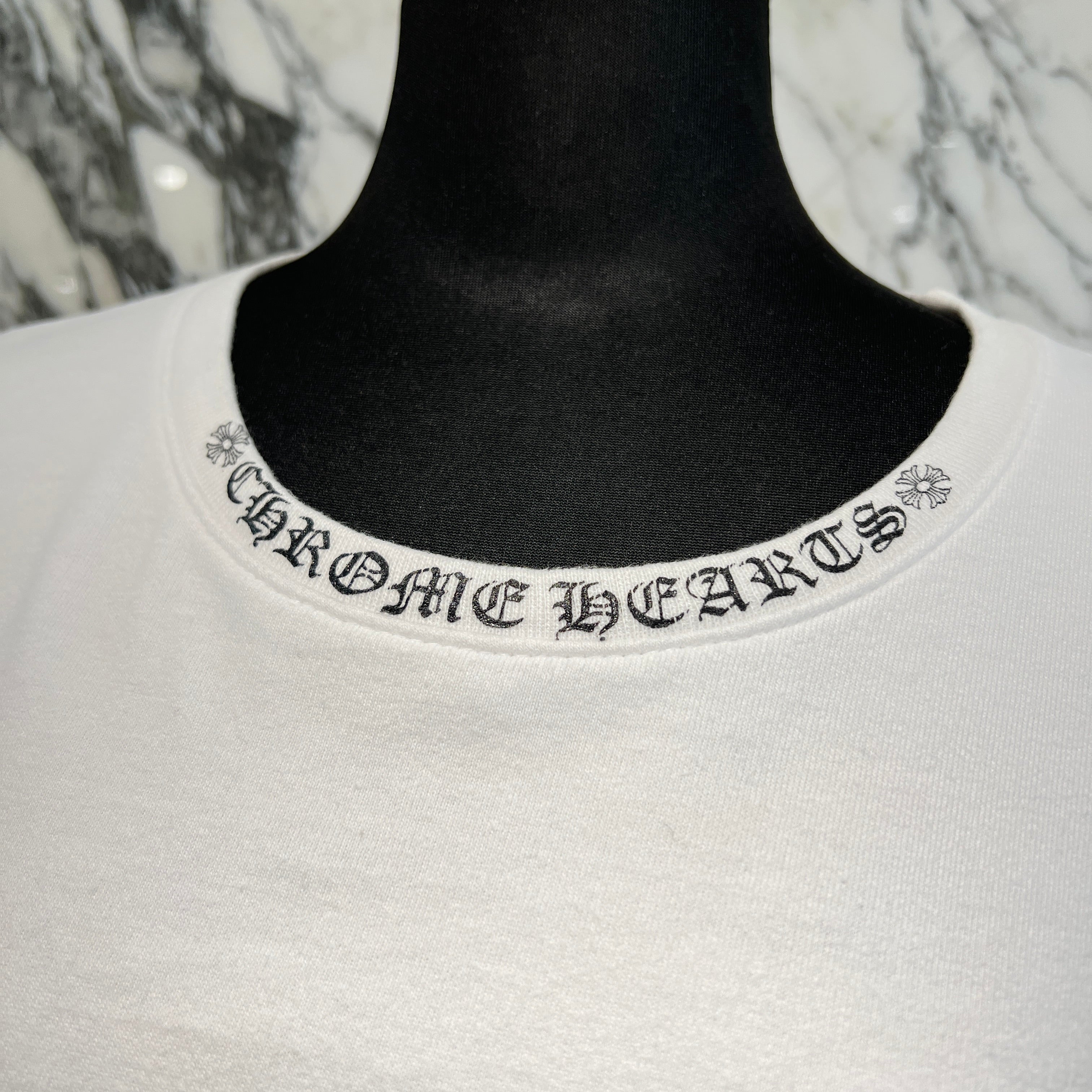 CHROME HEARTS Neck Logo Crewneck Sweatshirt Size XL クロムハーツ ネックロゴ クルーネック スウェットシャツ サイズXL