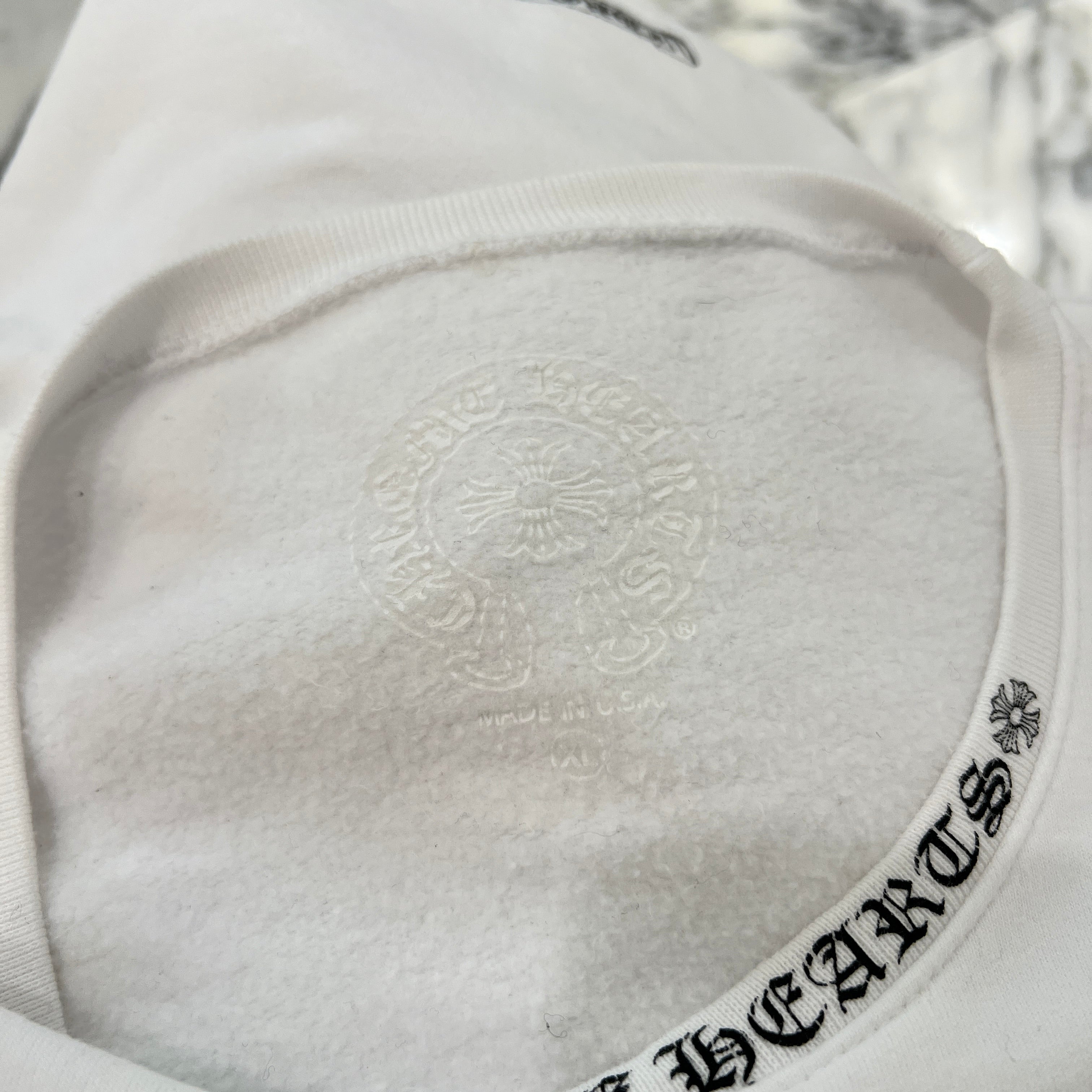 CHROME HEARTS Neck Logo Crewneck Sweatshirt Size XL クロムハーツ ネックロゴ クルーネック スウェットシャツ サイズXL