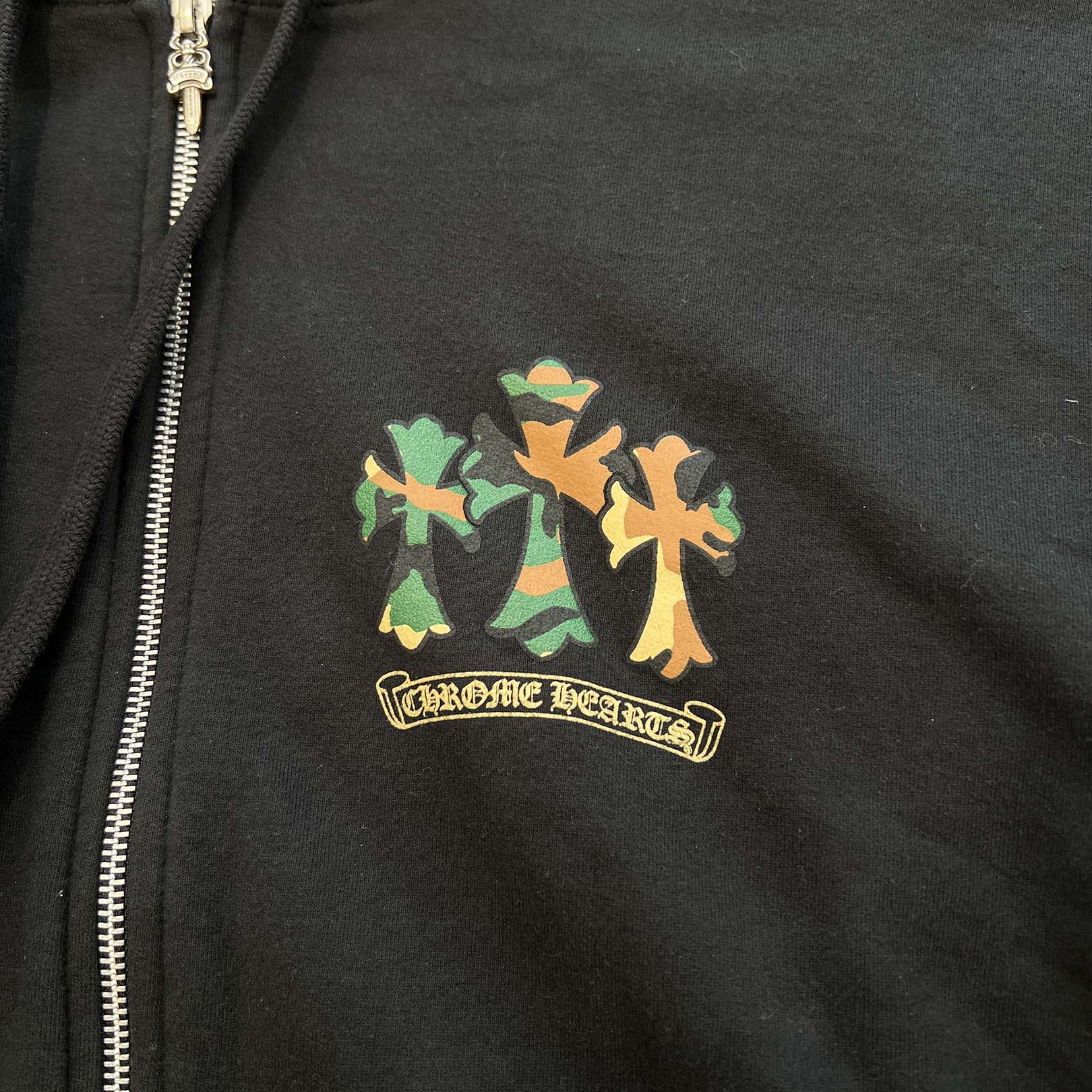 CHROME HEARTS Camo Horseshoe Zip Up Hoodie Size L クロムハーツ カモ ホースシュー ジップアップフーディ サイズL