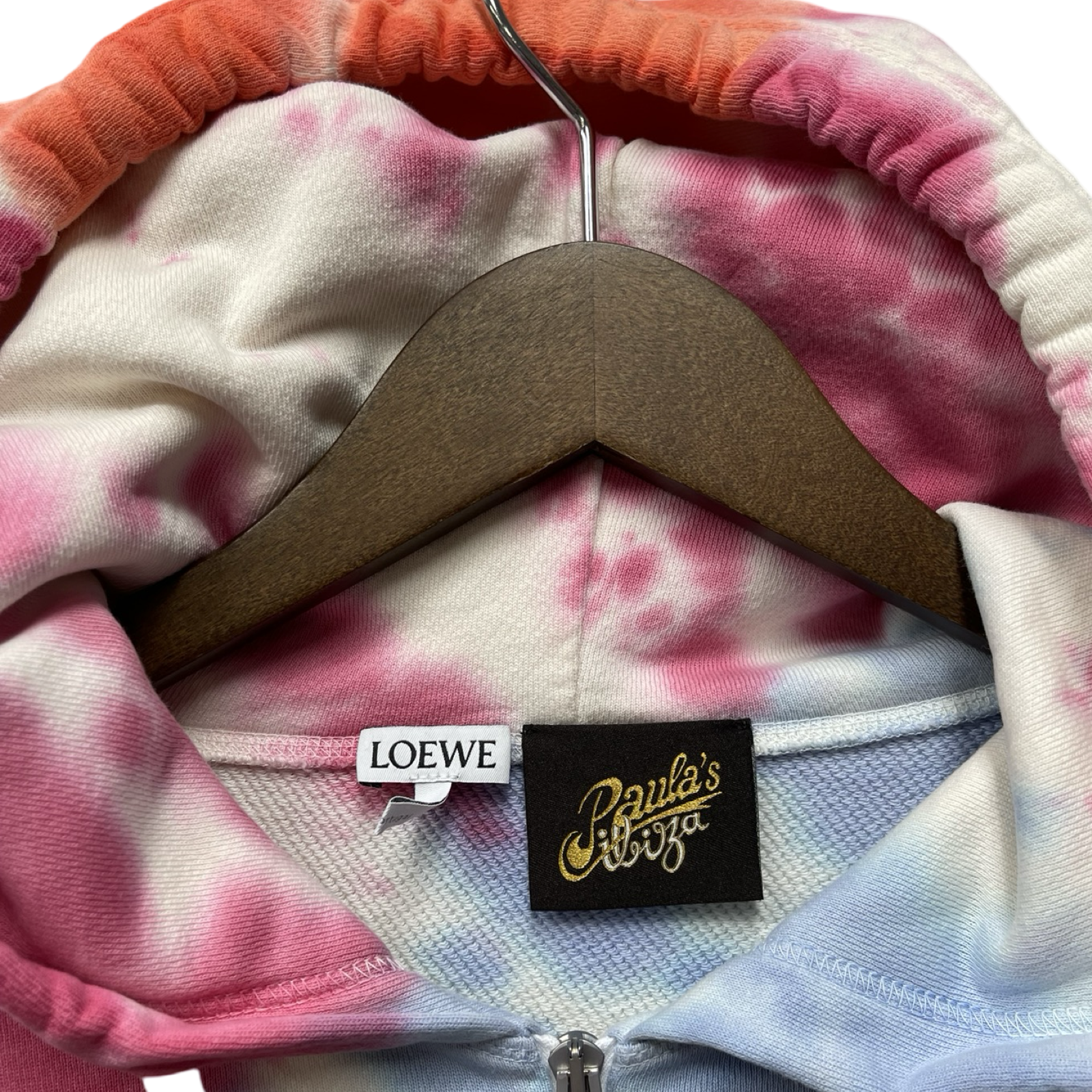 LOEWE 2020SS Paulas Ibiza Tie Dye Dyeing Zip Up Hoodie Size L