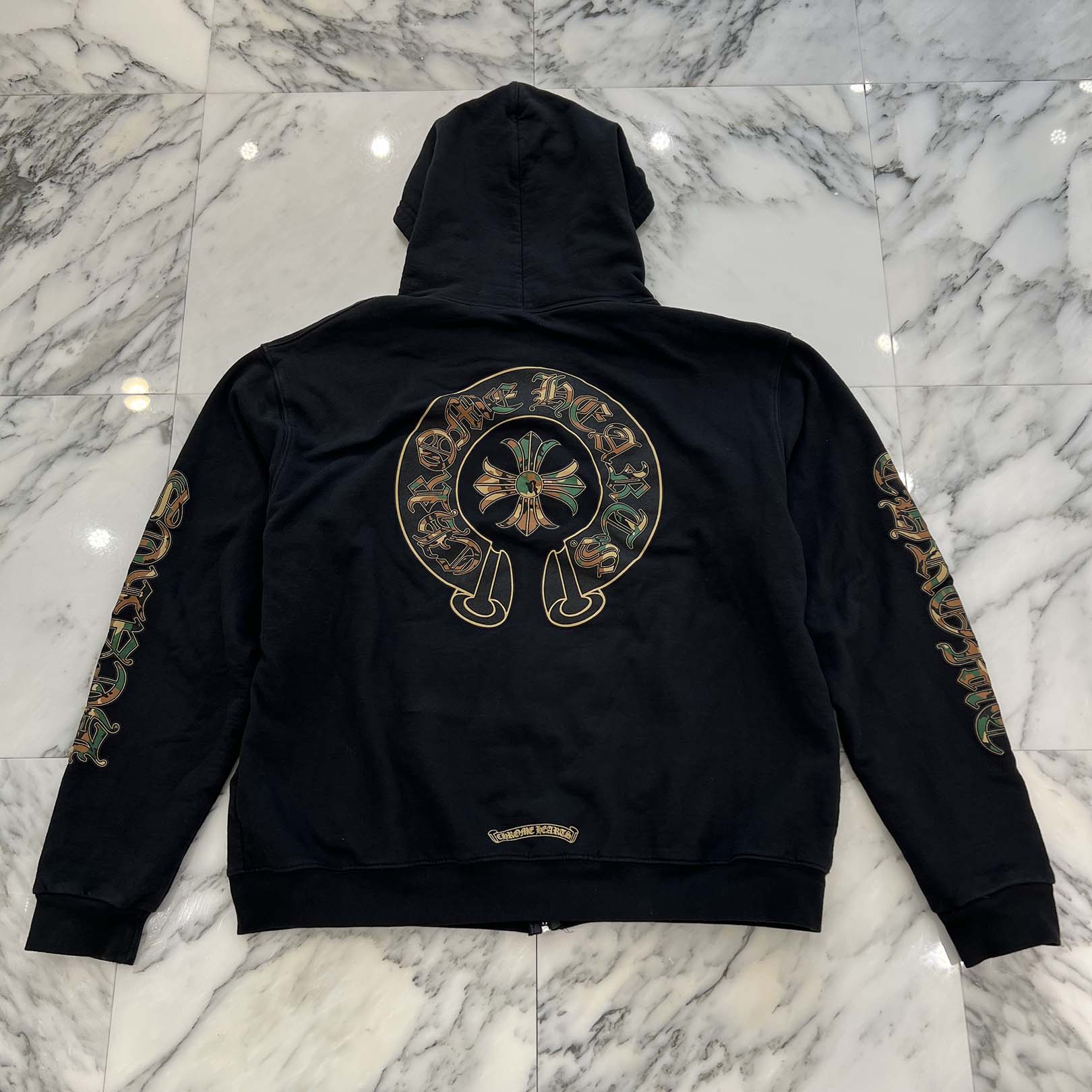 CHROME HEARTS Camo Horseshoe Zip Up Hoodie Size L クロムハーツ カモ ホースシュー ジップアップフーディ サイズL