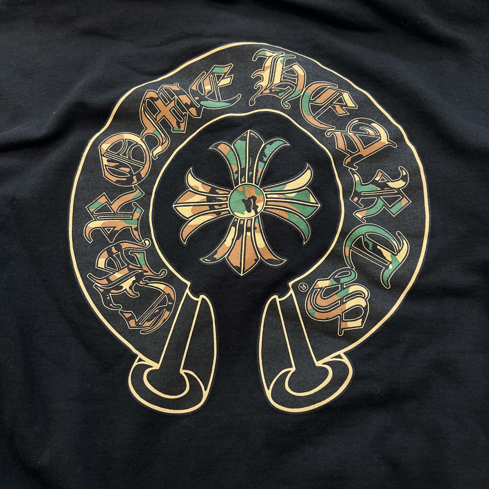 CHROME HEARTS Camo Horseshoe Zip Up Hoodie Size L クロムハーツ カモ ホースシュー ジップアップフーディ サイズL