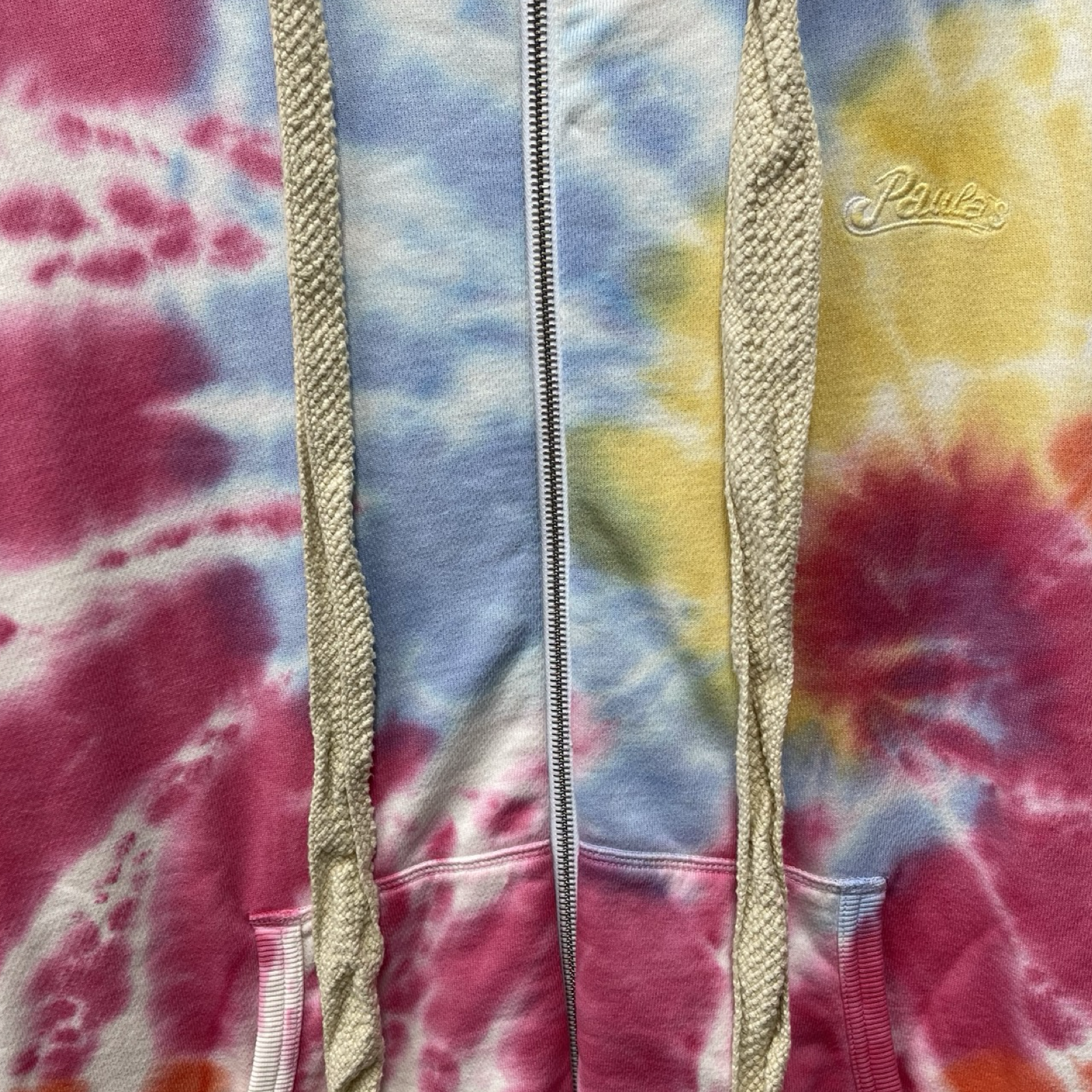 LOEWE 2020SS Paulas Ibiza Tie Dye Dyeing Zip Up Hoodie Size L