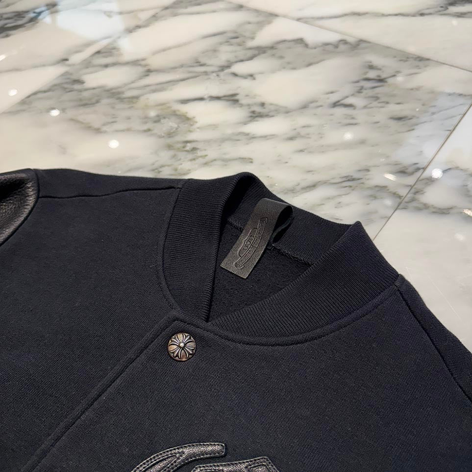 CHROME HEARTS LETTERMAN CH Leather Patch Blouson Jacket Size M クロムハーツ レターマン CHレザーパッチ ブルゾンジャケット サイズM