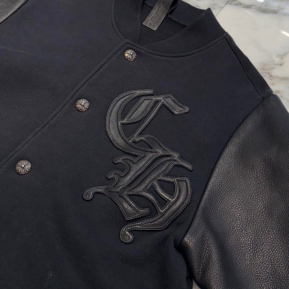 CHROME HEARTS LETTERMAN CH Leather Patch Blouson Jacket Size M クロムハーツ レターマン CHレザーパッチ ブルゾンジャケット サイズM