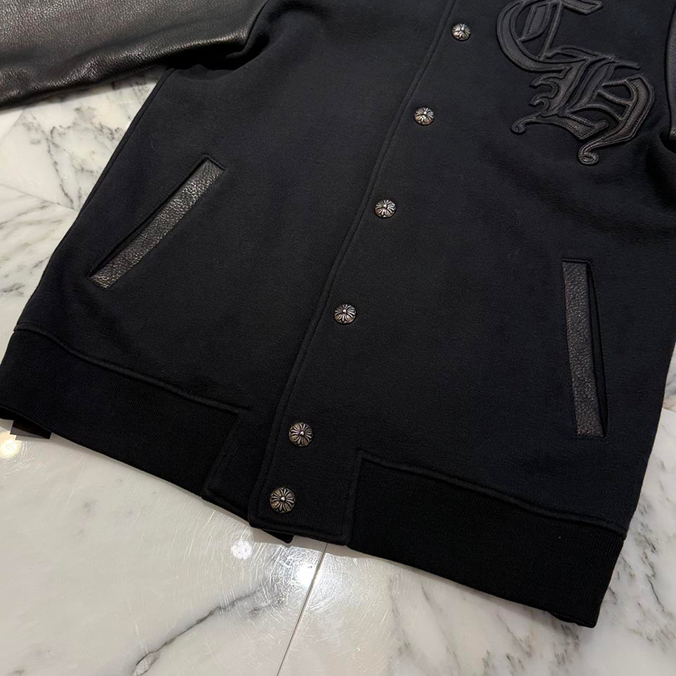 CHROME HEARTS LETTERMAN CH Leather Patch Blouson Jacket Size M クロムハーツ レターマン CHレザーパッチ ブルゾンジャケット サイズM