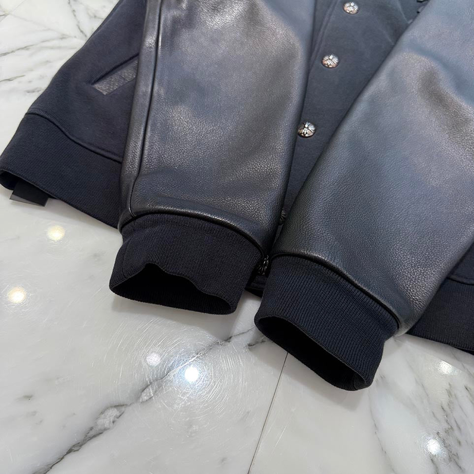 CHROME HEARTS LETTERMAN CH Leather Patch Blouson Jacket Size M クロムハーツ レターマン CHレザーパッチ ブルゾンジャケット サイズM
