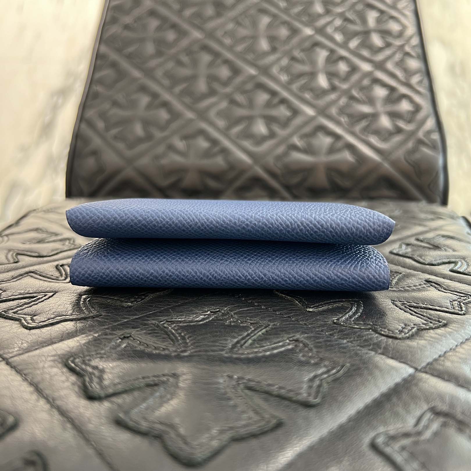HERMES Calvi Duo Verso Card Case "Bleu tie x Jaune Milton" K刻印 エルメス カルヴィデュオ ヴェルソ カードケース "ブルータイ×ジョーヌミルトン" K刻印