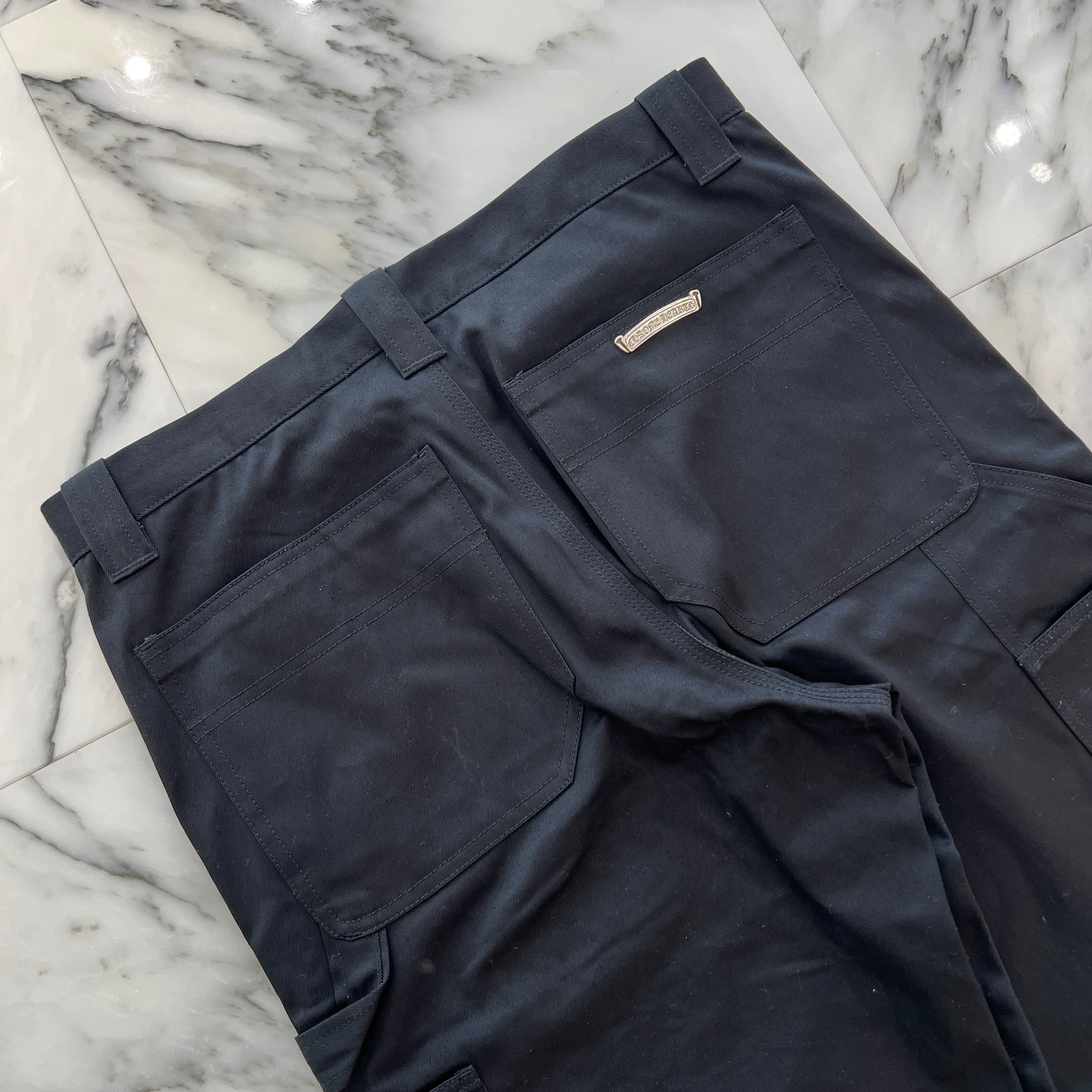 CHROME HEARTS Cross Ball Button Double Knee Pants Size 33 クロムハーツ クロスボールボタン ダブルニーパンツ サイズ33