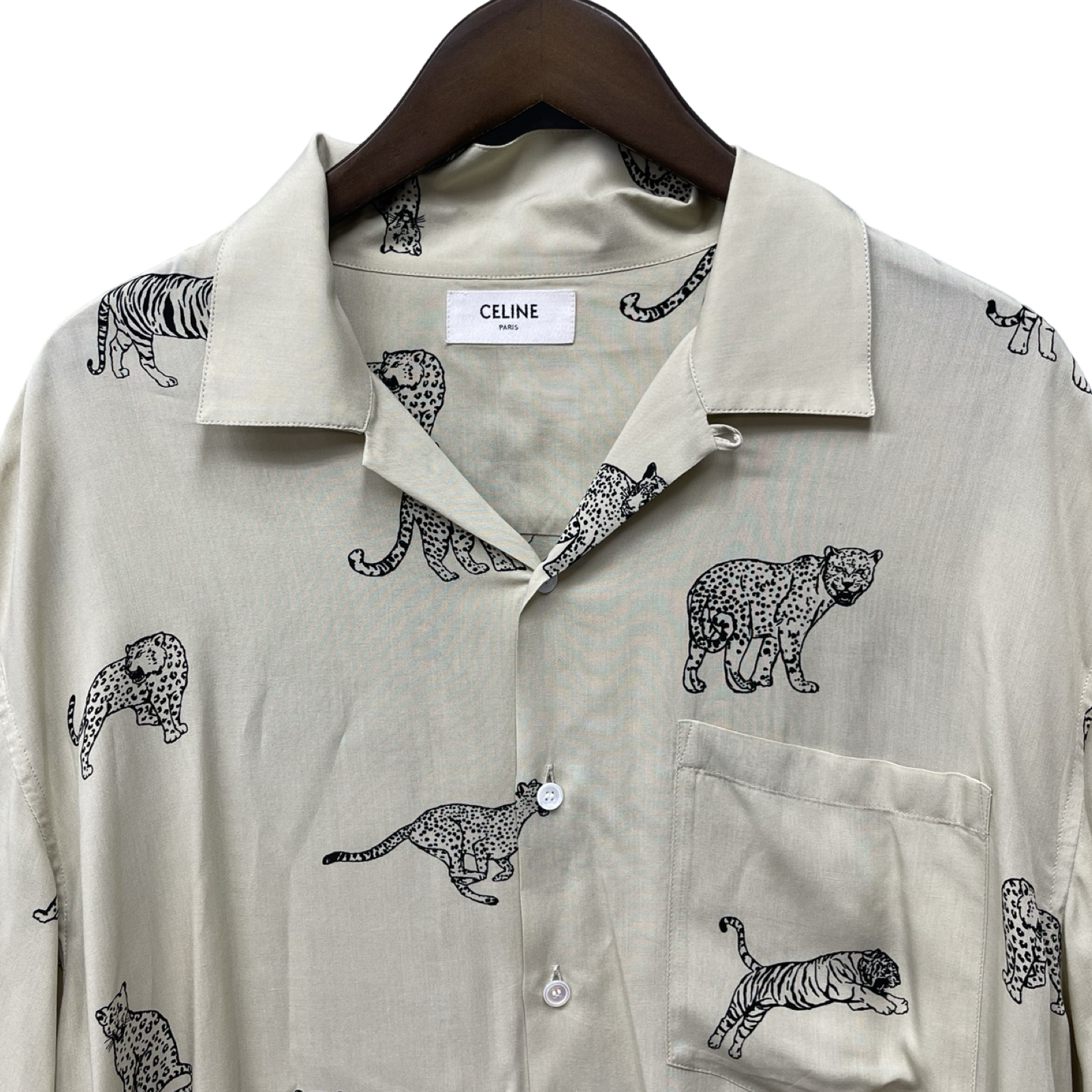 CELINE 2022SS Hawaiian Rayon Shirt 2C730362Q Size 37