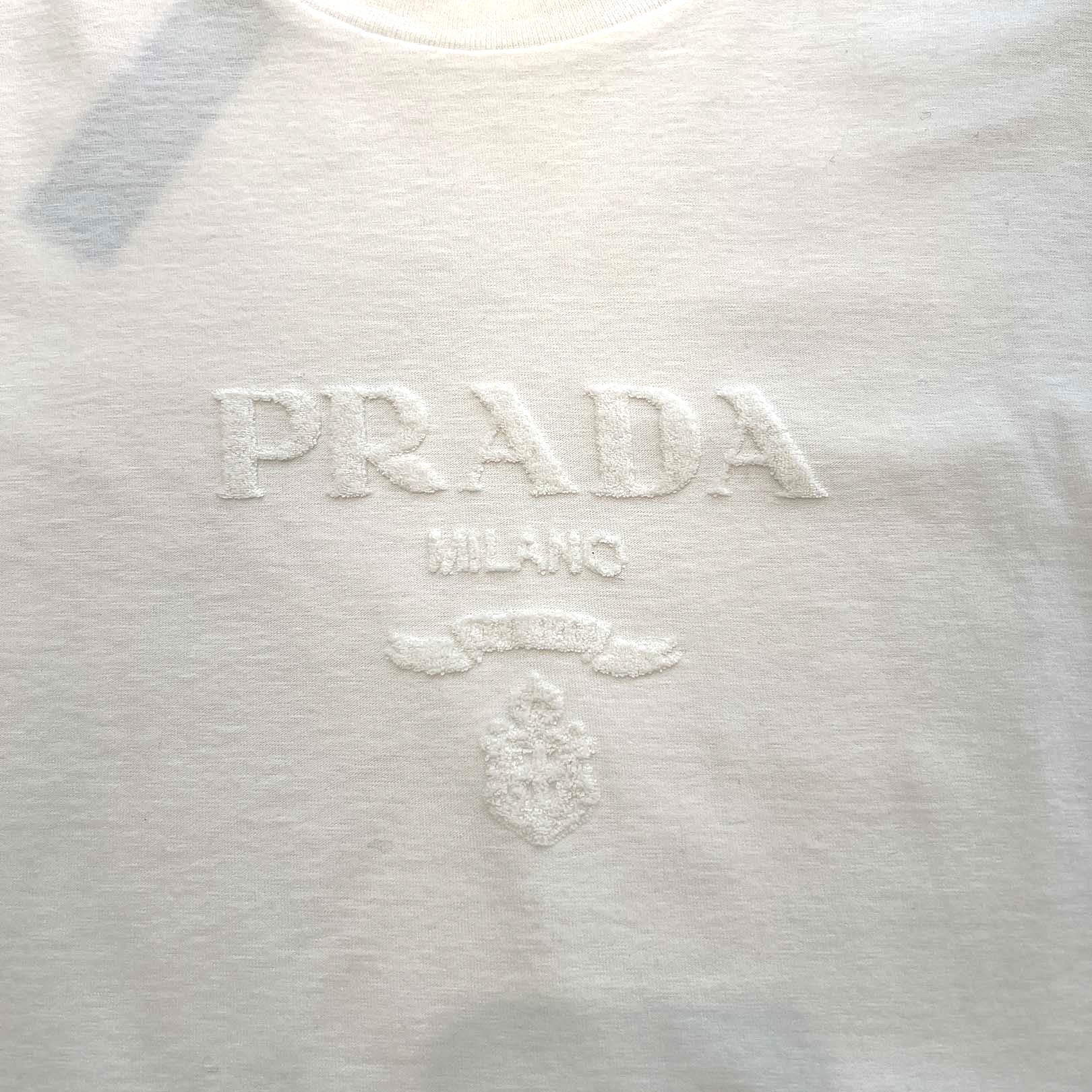PRADA 2023SS Logo Embossed Technical Cotton Tee UJN897 S000 14LB Size L プラダ ロゴエンボス テクニカルコットン Tシャツ サイズL