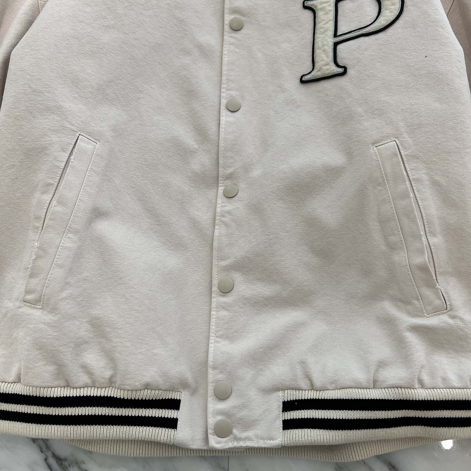 PRADA 2024AW Logo Patch Stylish Canvas Bomber Jacket SGC725 S000 152I Size XL プラダ ロゴパッチスタイリッシュキャンバスボンバージャケット サイズXL