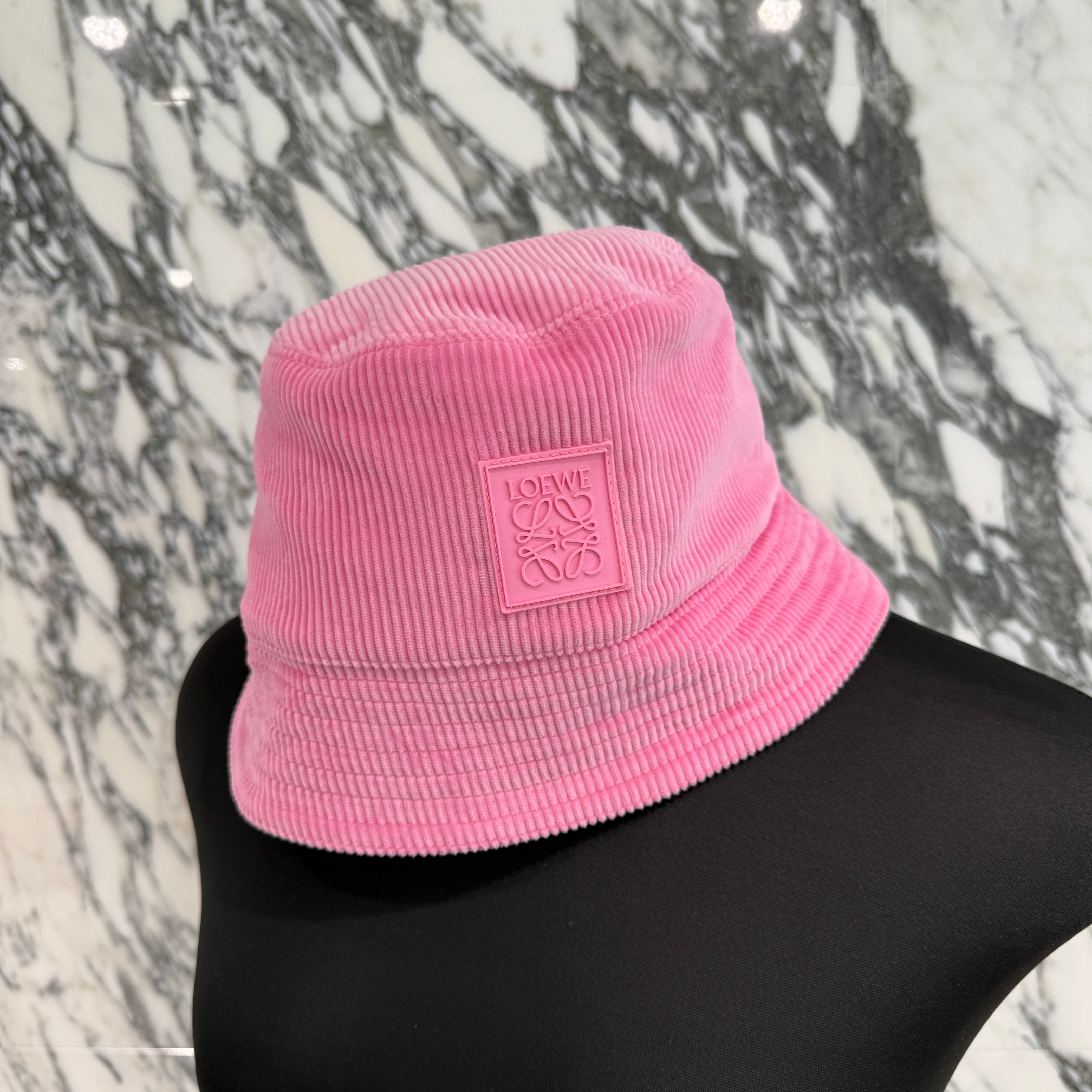 LOEWE 2023AW Anagram Logo Patch Corduroy Bucket Hat K820HB1X65 Size 57 ロエベ アナグラムロゴ パッチ コーデュロイ バケットハット サイズ57