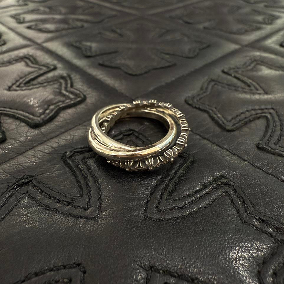 CHROME HEARTS TINY E CH PLS BAND TRPL Ring Size 16号 クロムハーツ タイニーE CHプラス バンド リング サイズ16号