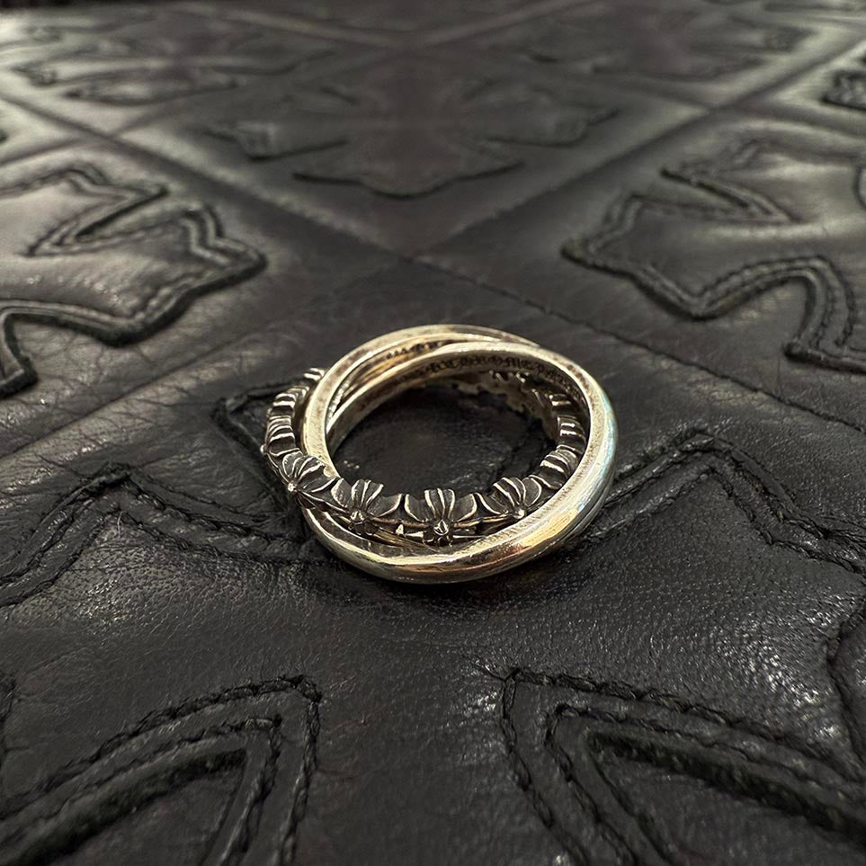 CHROME HEARTS TINY E CH PLS BAND TRPL Ring Size 16号 クロムハーツ タイニーE CHプラス バンド リング サイズ16号