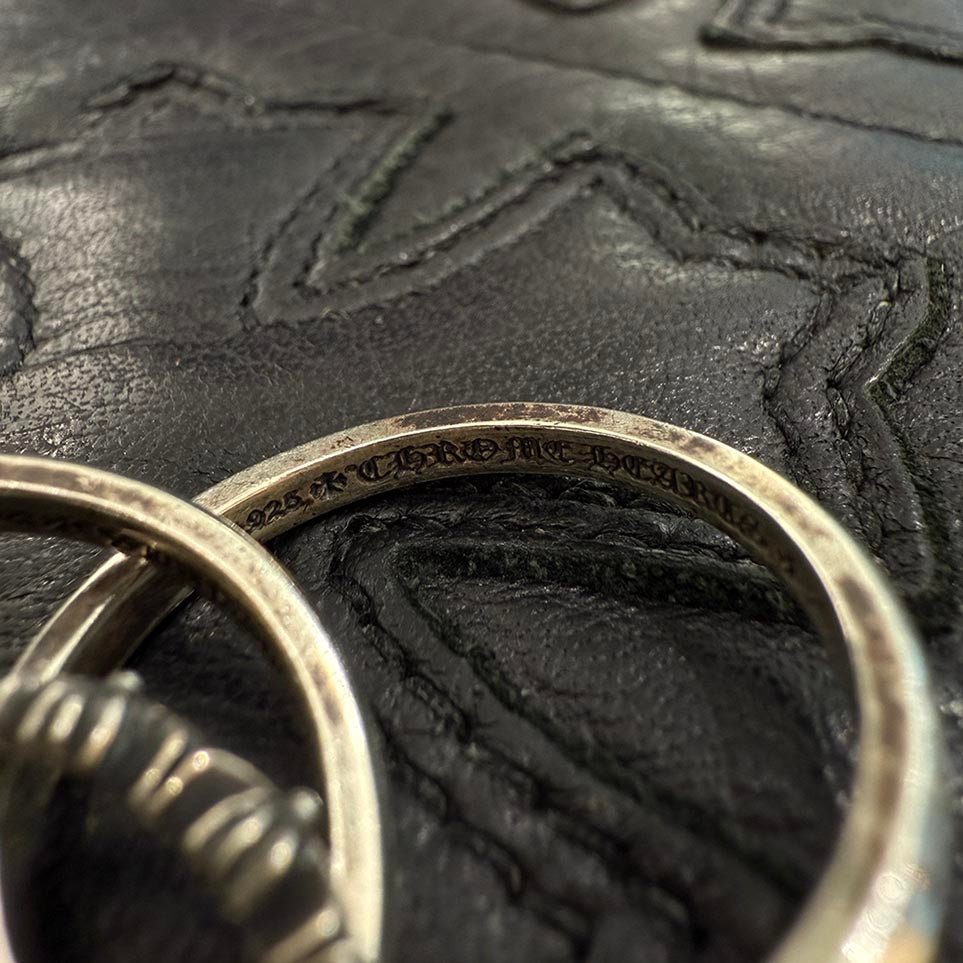 CHROME HEARTS TINY E CH PLS BAND TRPL Ring Size 16号 クロムハーツ タイニーE CHプラス バンド リング サイズ16号
