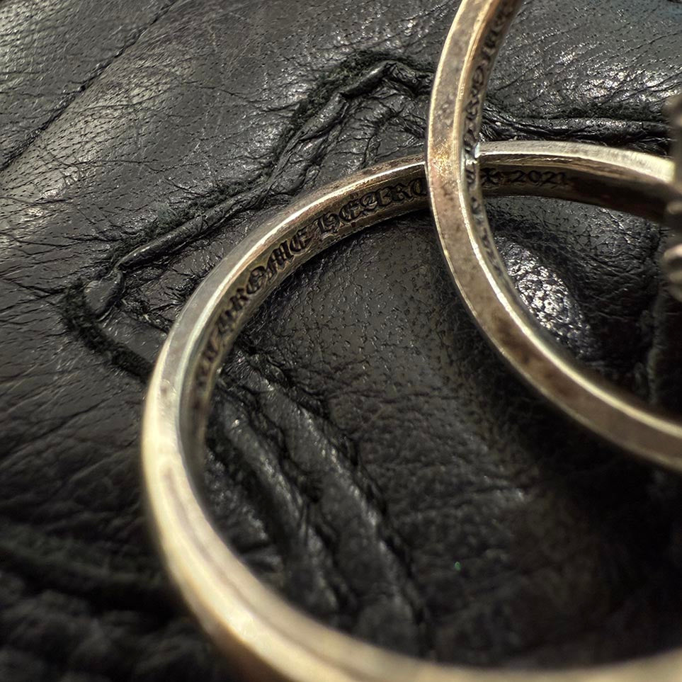 CHROME HEARTS TINY E CH PLS BAND TRPL Ring Size 16号 クロムハーツ タイニーE CHプラス バンド リング サイズ16号