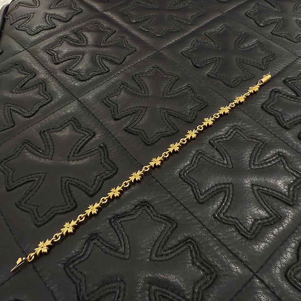 CHROME HEARTS 22K Tiny E CH Plus Bracelet 12 LINK クロムハーツ 22K タイニーE CHプラス ブレスレット 12リンク