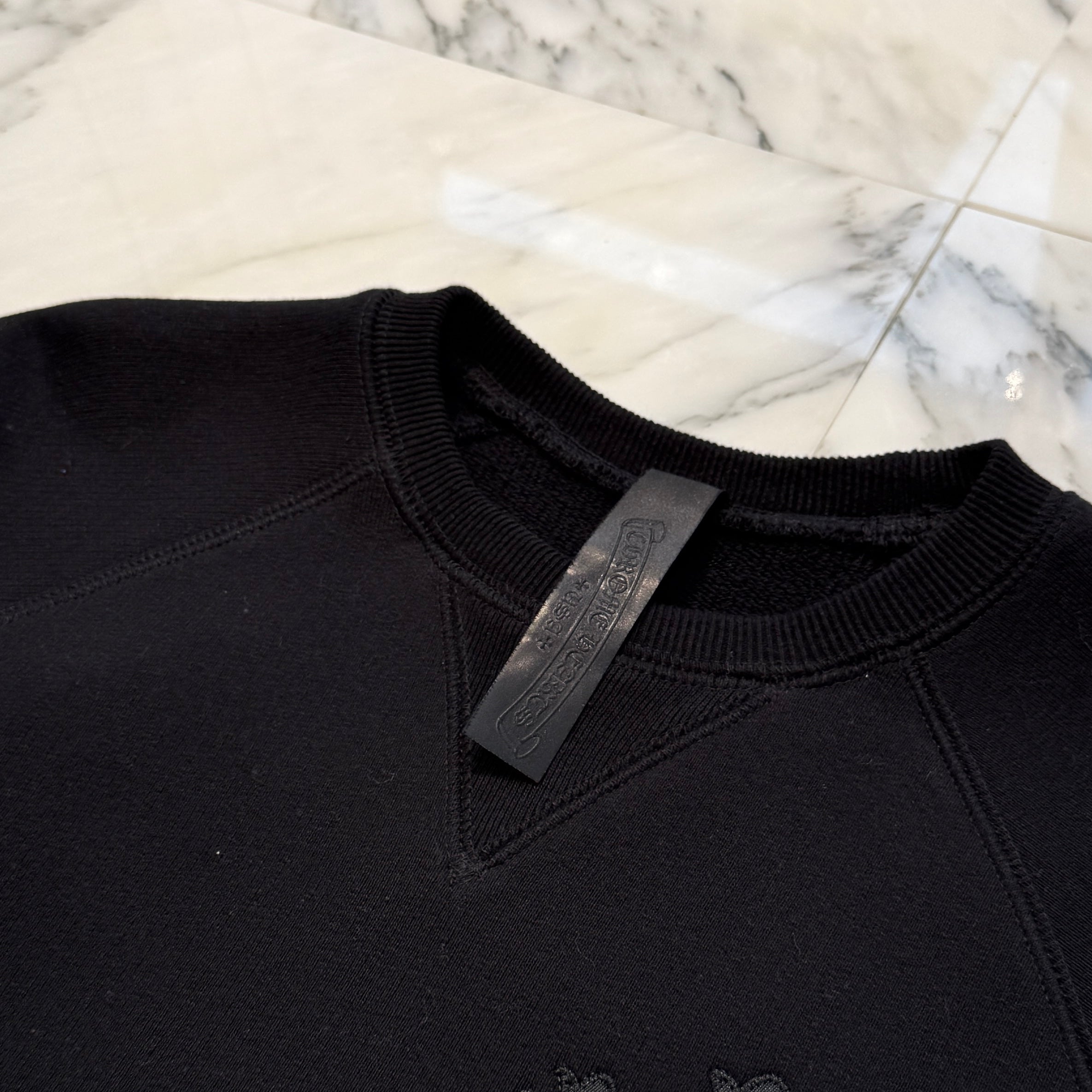 CHROME HEARTS 2025SS Y NOT Cemetery Cross Applique Embroidery Sweatshirt Size XL クロムハーツ ワイノット セメタリークロス アップリケ刺繡 スウェットシャツ サイズXL