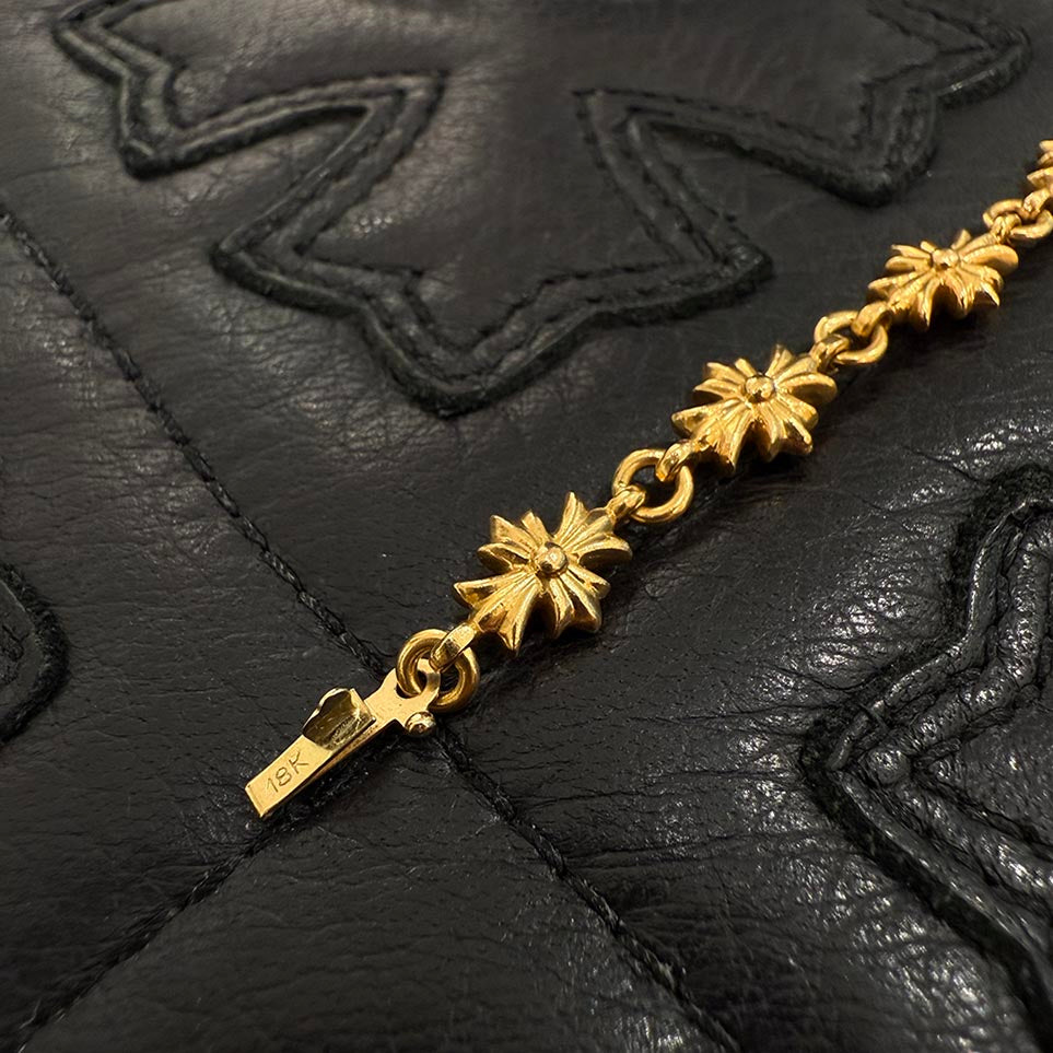 CHROME HEARTS 22K Tiny E CH Plus Bracelet 12 LINK クロムハーツ 22K タイニーE CHプラス ブレスレット 12リンク