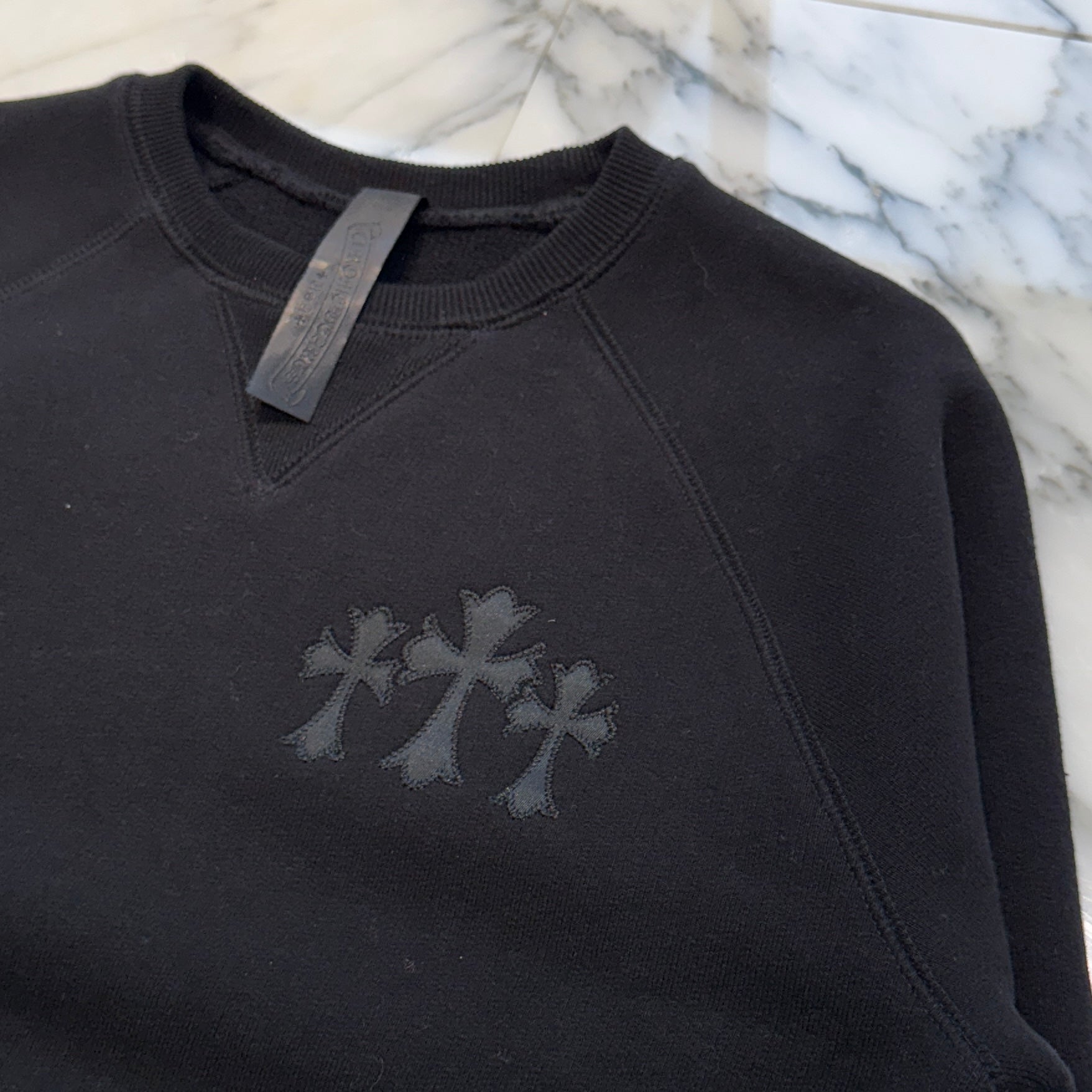 CHROME HEARTS 2025SS Y NOT Cemetery Cross Applique Embroidery Sweatshirt Size XL クロムハーツ ワイノット セメタリークロス アップリケ刺繡 スウェットシャツ サイズXL