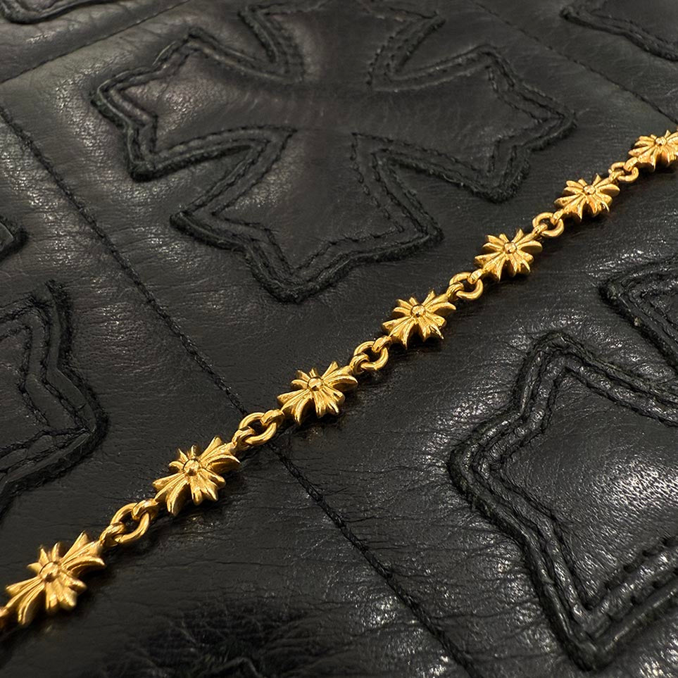 CHROME HEARTS 22K Tiny E CH Plus Bracelet 12 LINK クロムハーツ 22K タイニーE CHプラス ブレスレット 12リンク