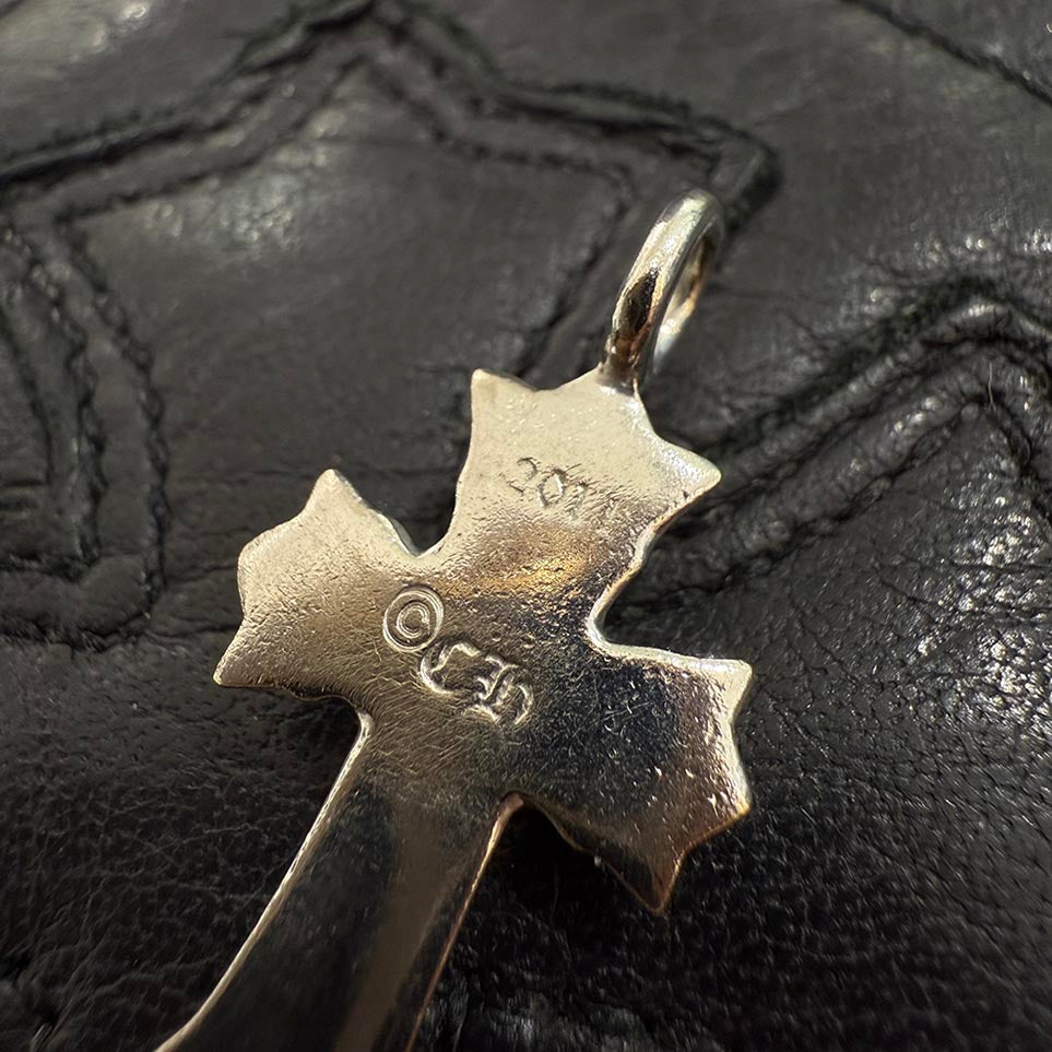 CHROME HEARTS 18KWG Double CH Cross Charm Pave Diamond Pendant Top クロムハーツ 18KWG ダブルCHクロス チャーム パヴェダイヤモンド ペンダントトップ