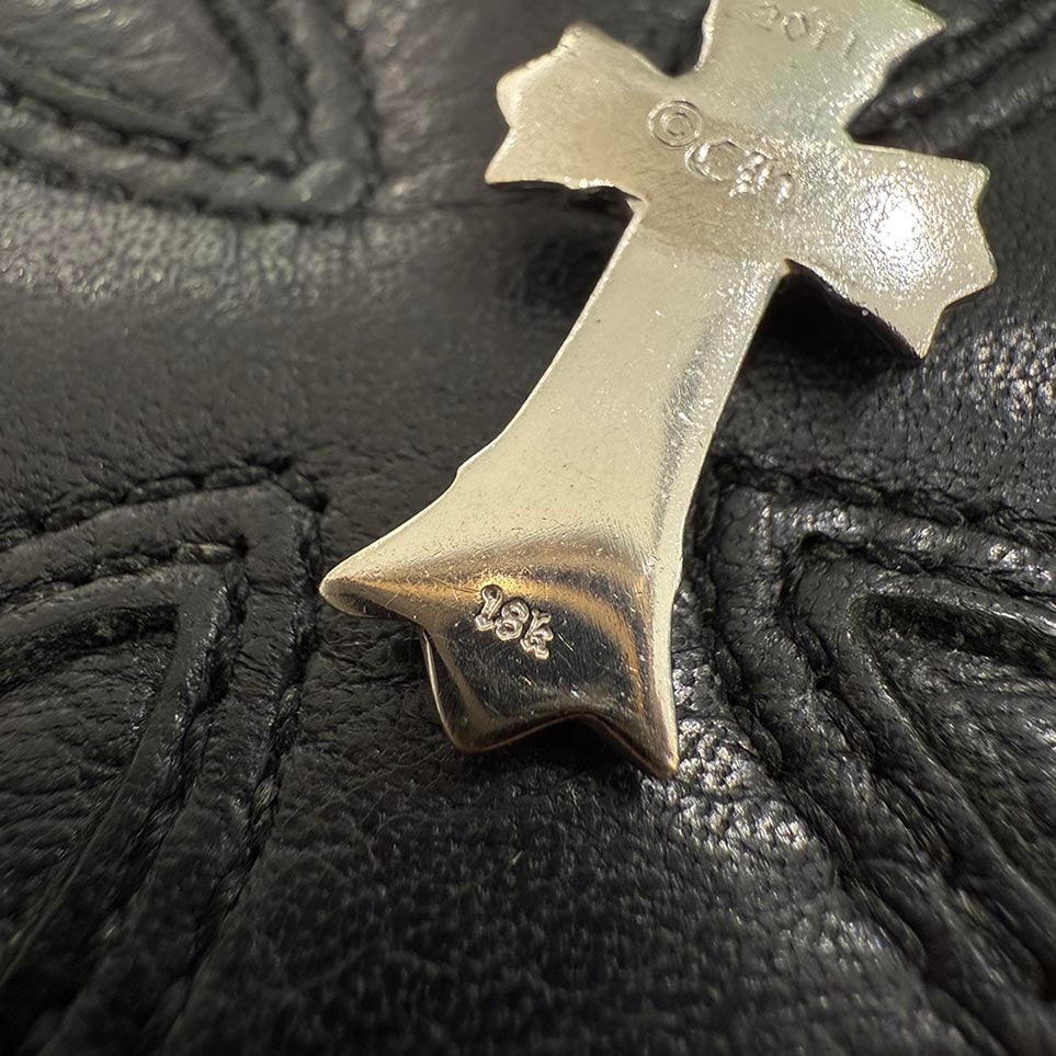 CHROME HEARTS 18KWG Double CH Cross Charm Pave Diamond Pendant Top クロムハーツ 18KWG ダブルCHクロス チャーム パヴェダイヤモンド ペンダントトップ