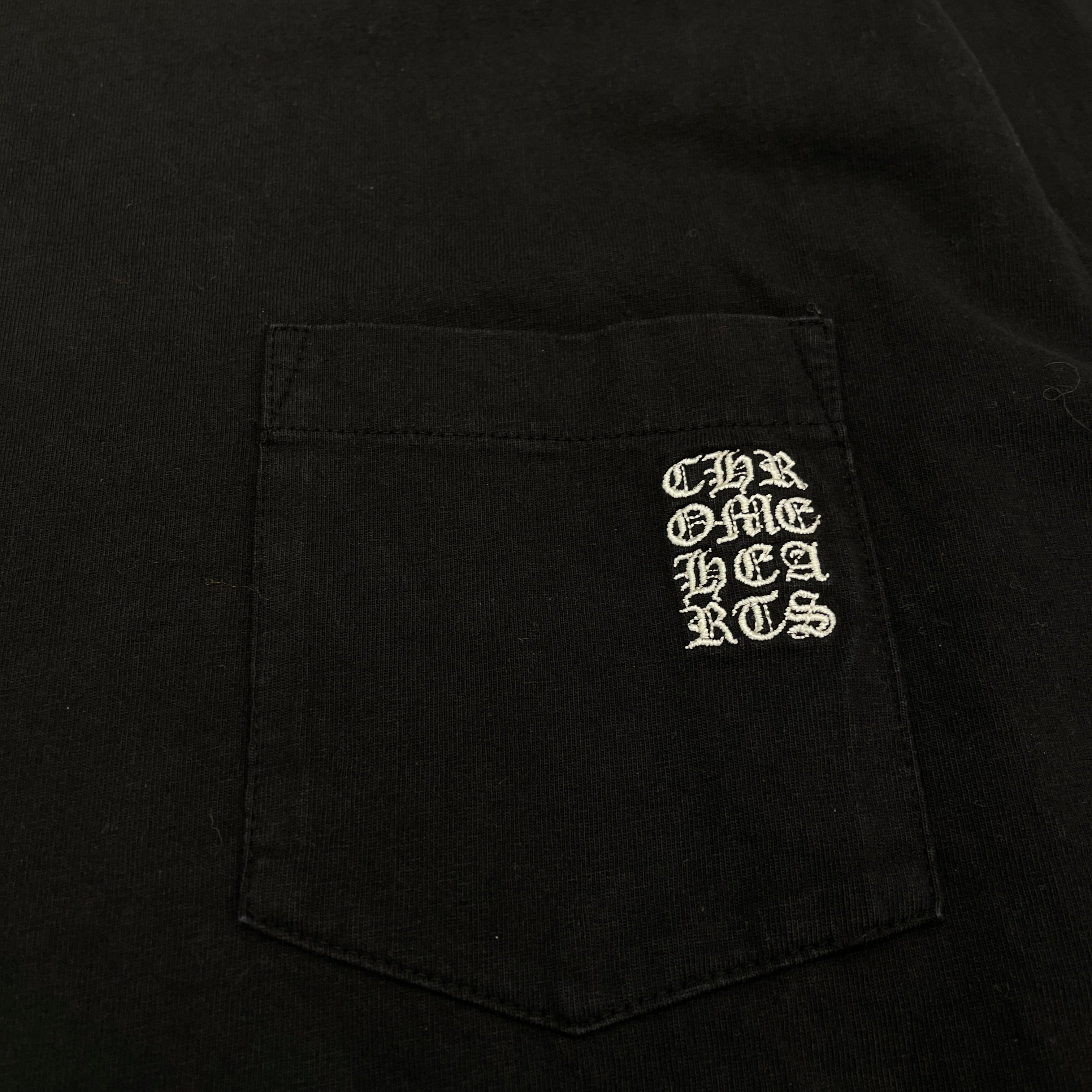 CHROME HEARTS Y NOT Vertical Logo Embroidery Long Sleeve Tee Size M クロムハーツ ワイノット ヴァーティカルロゴ刺繍 ロングスリーブTシャツ サイズM