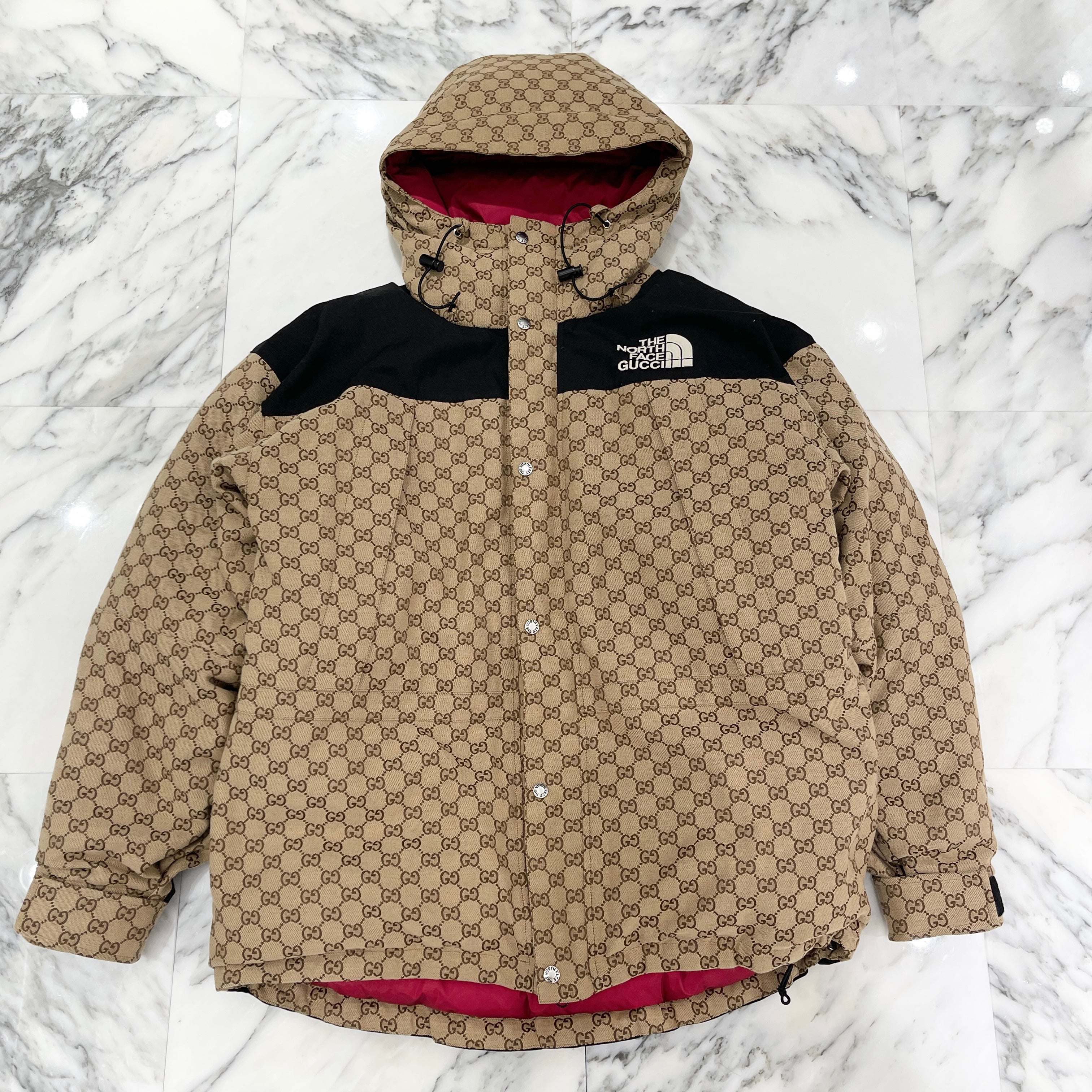 GUCCI × THE NORTH FACE 2021AW GG CANVAS Down Jacket 670769 Z28APW Size XL グッチ × ノースフェイス GGキャンバス ダウンジャケット サイズXL