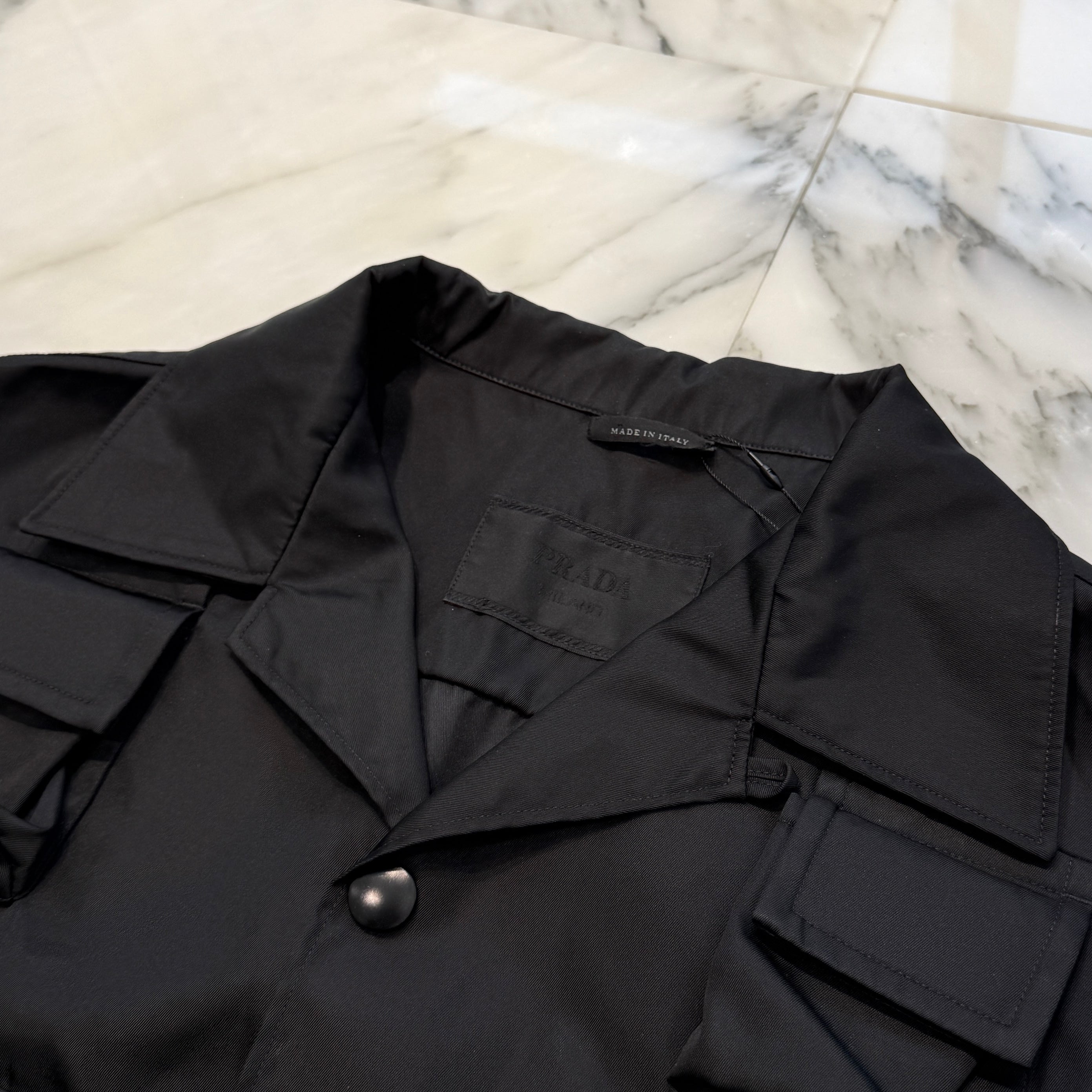 PRADA 2024SS Re-Nylon Triangle Logo Multi Pocket Short Sleeve Shirt SC768 S000 1WQ8 Size S プラダ リナイロン トライアングルロゴ マルチポケット ショートスリーブシャツ サイズS