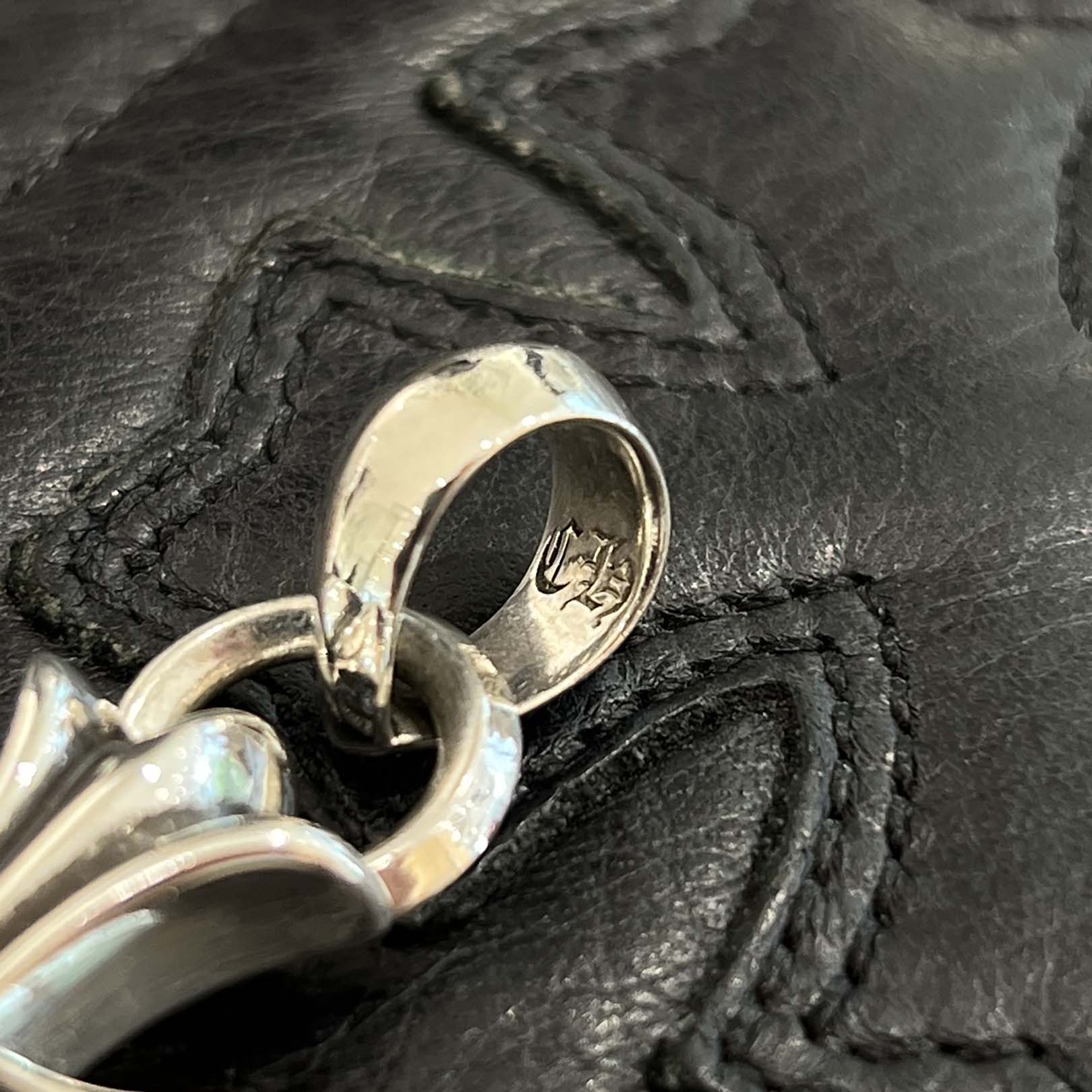 CHROME HEARTS Small CH Cross Pendant With Bail クロムハーツ スモール CHクロス ペンダント ウィズ ベイル シルバー925