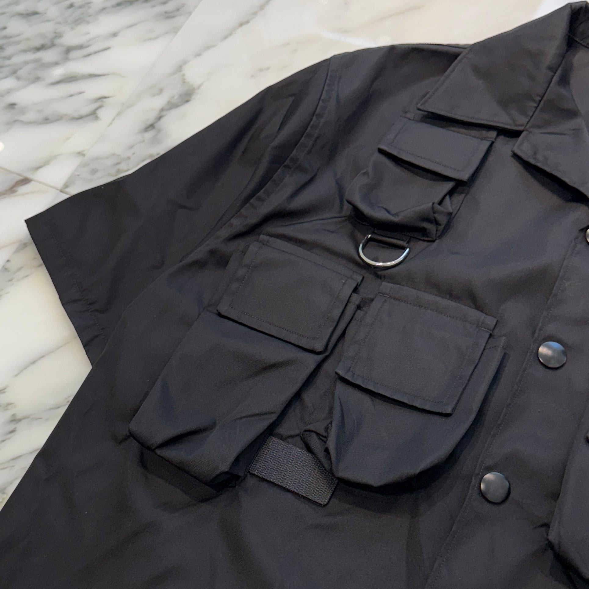 PRADA 2024SS Re-Nylon Triangle Logo Multi Pocket Short Sleeve Shirt SC768 S000 1WQ8 Size S プラダ リナイロン トライアングルロゴ マルチポケット ショートスリーブシャツ サイズS