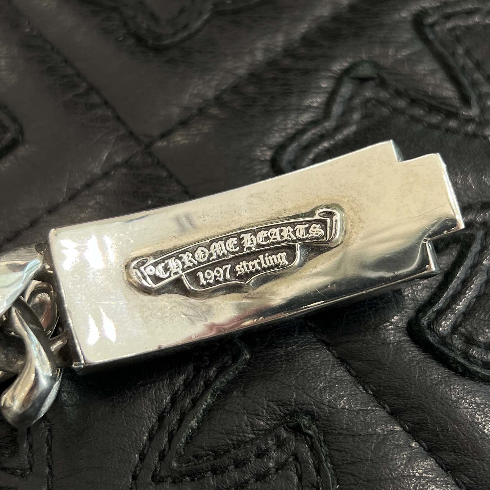 CHROME HEARTS ID Floral Cross Classic Link Bracelet 13LINK クロム