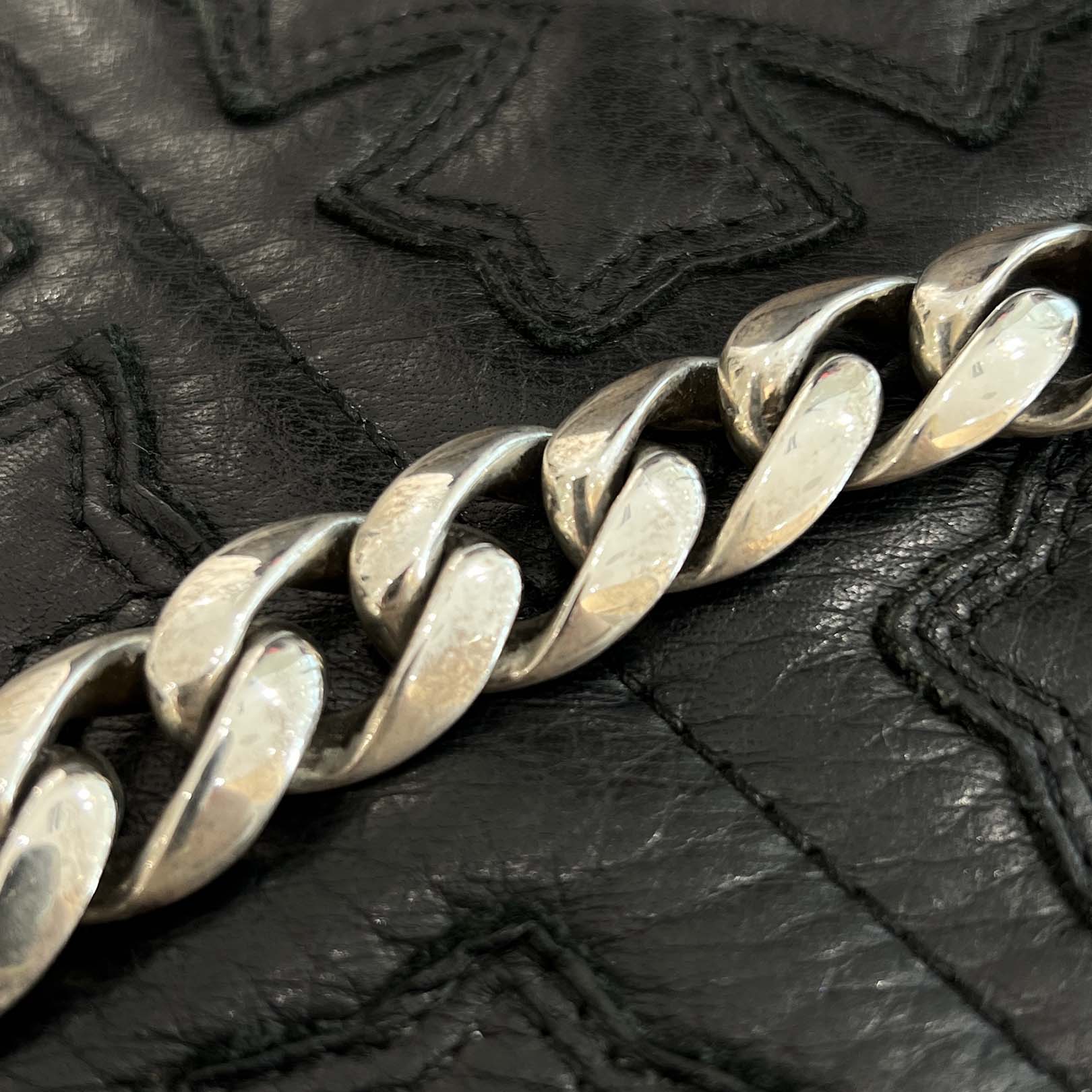 CHROME HEARTS ID Floral Cross Classic Link Bracelet 13LINK クロム