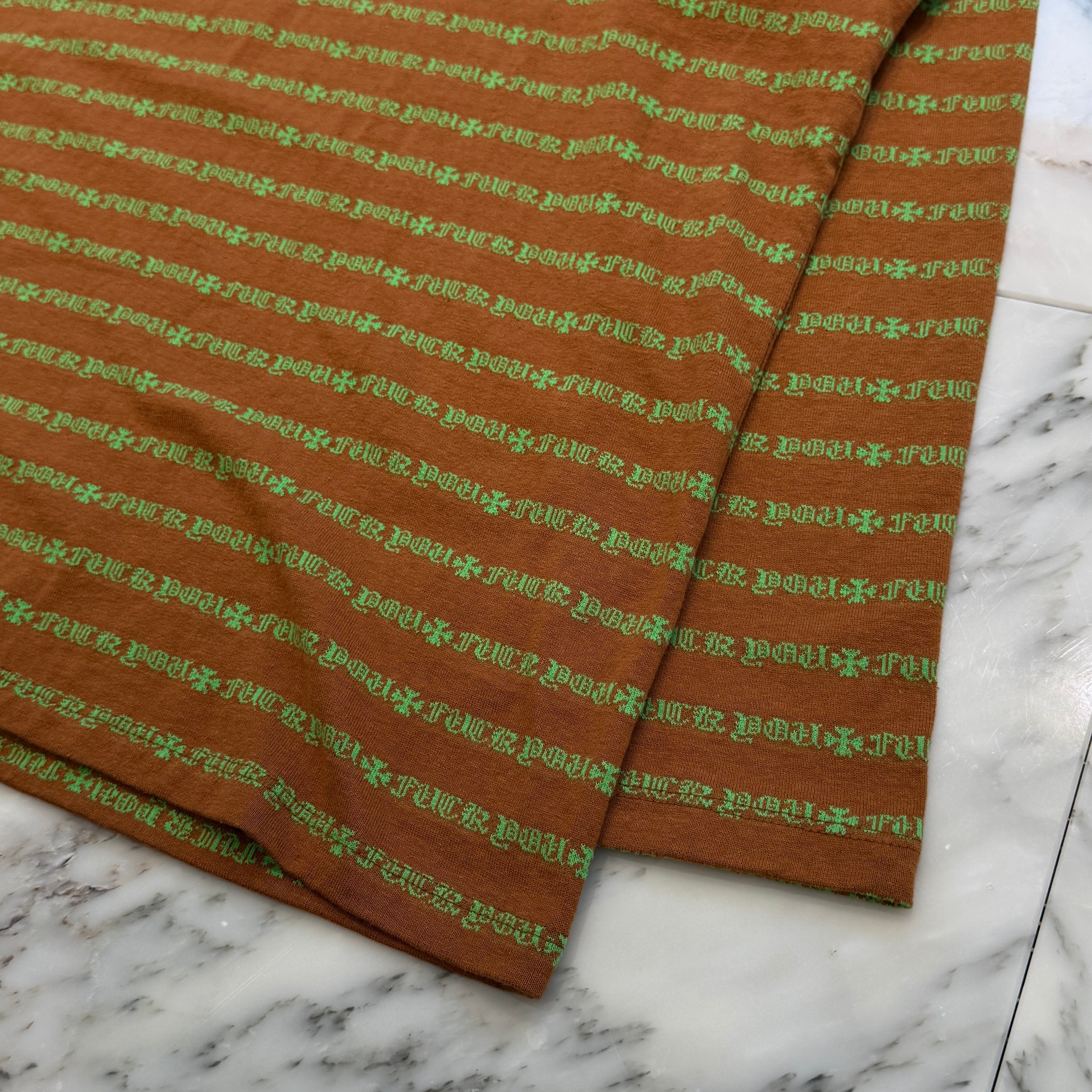 CHROME HEARTS Y NOT Vine Dagger Embroidery Long Sleeve Polo Shirt Size M クロムハーツ ワイノット ヴァインダガー刺繍 ロングスリーブポロシャツ サイズM