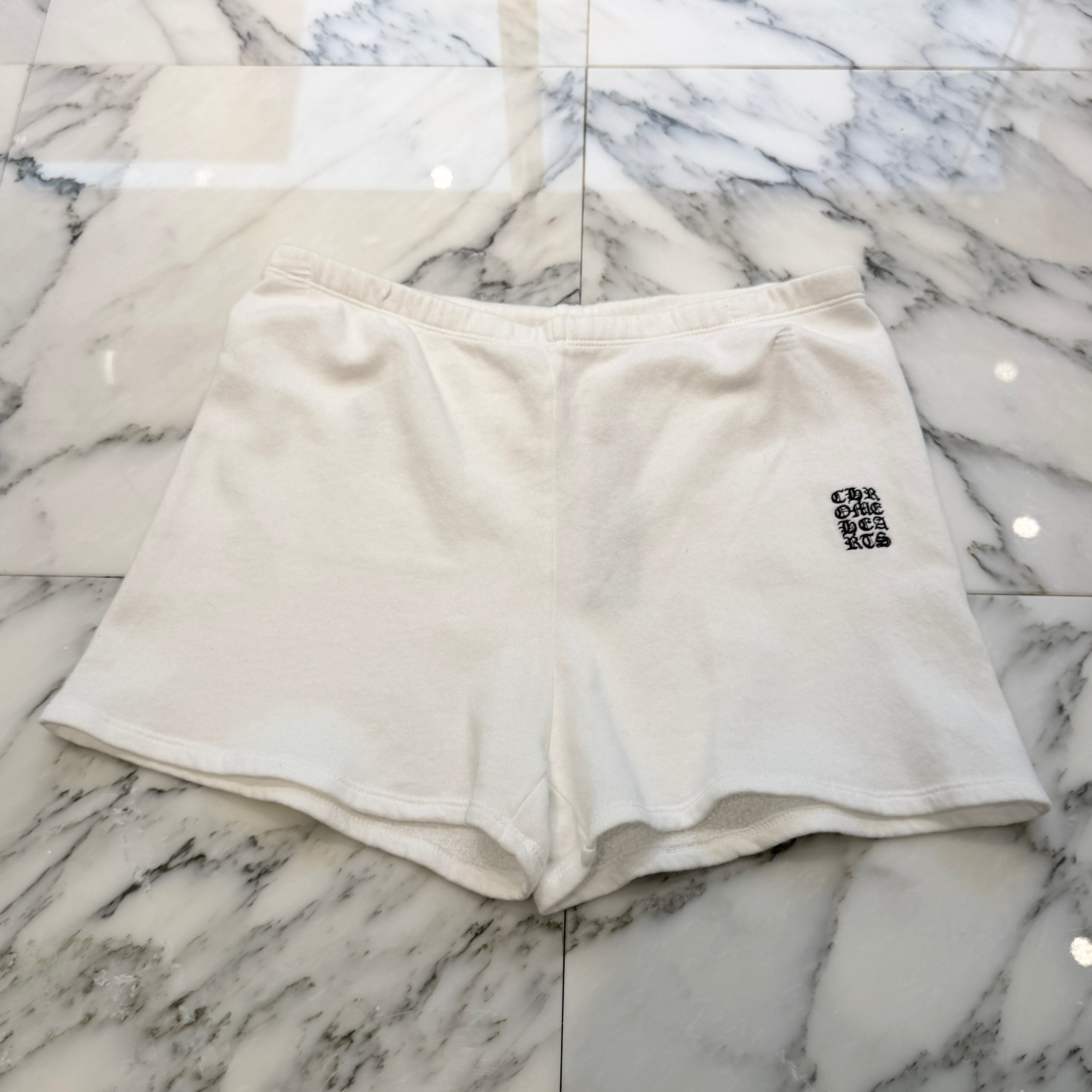 CHROME HEARTS Y NOT Vertical Logo Cross Embroidery Shorts Size M クロムハーツ ワイノット バーティカルロゴ クロス刺繍 ショーツ サイズM