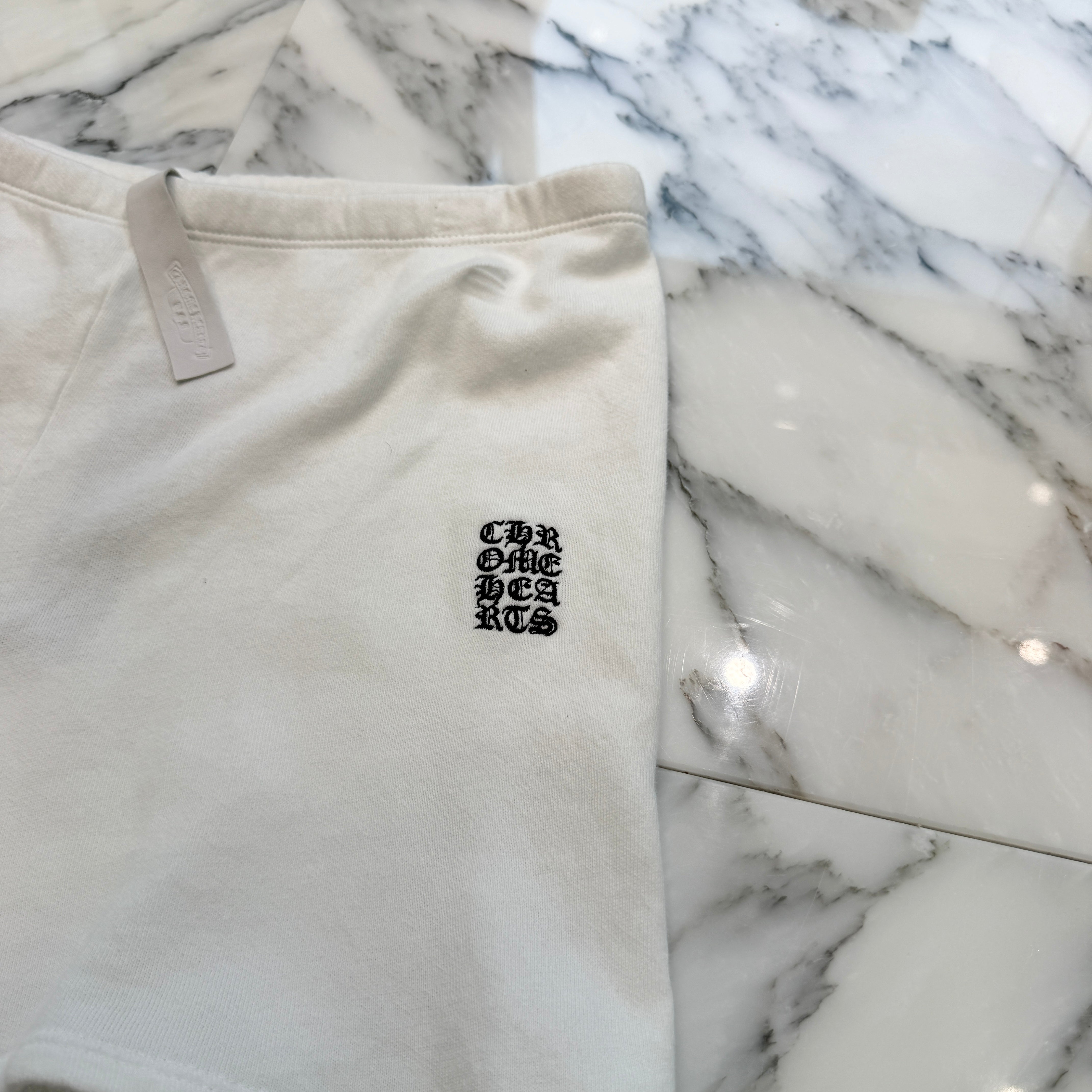 CHROME HEARTS Y NOT Vertical Logo Cross Embroidery Shorts Size M クロムハーツ ワイノット バーティカルロゴ クロス刺繍 ショーツ サイズM