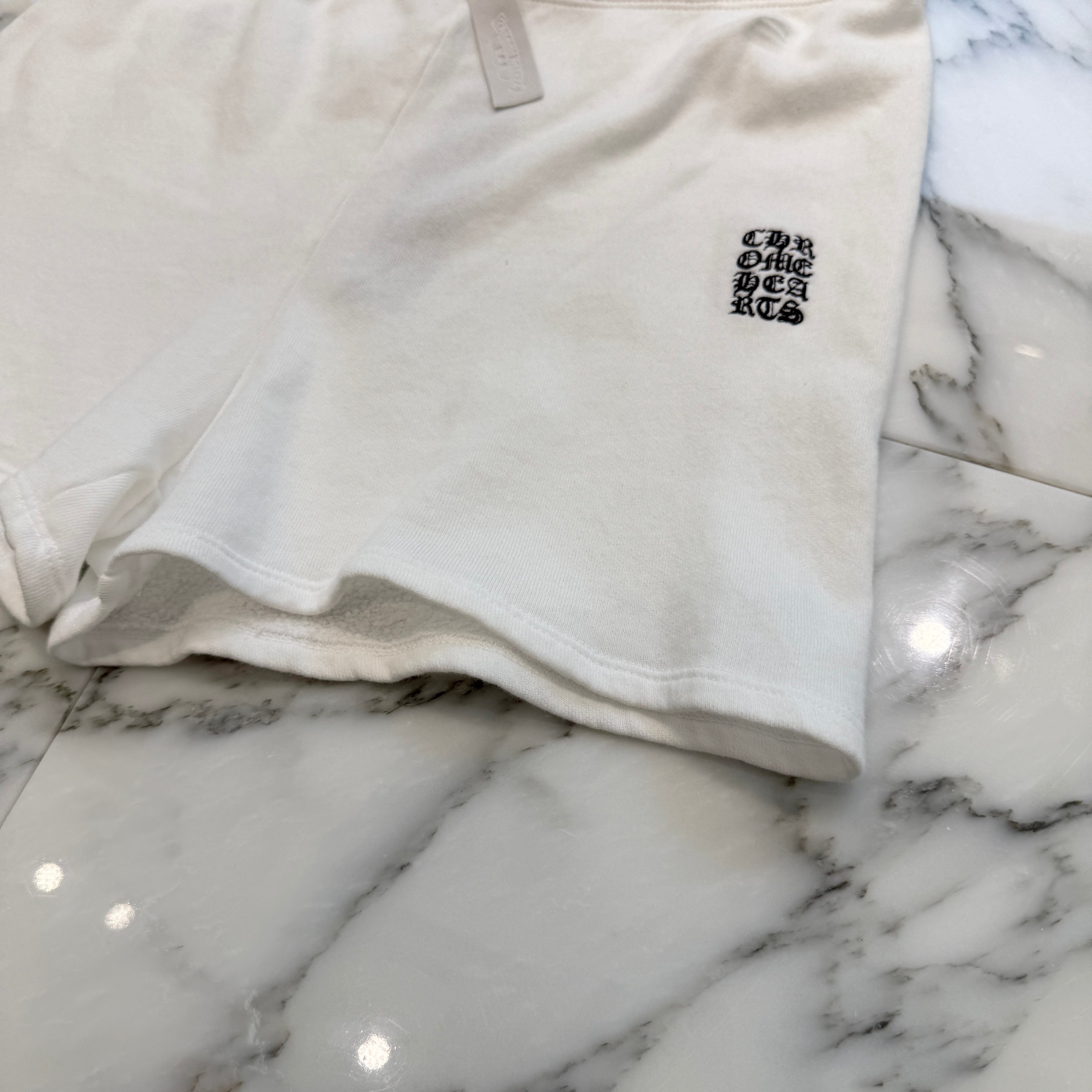 CHROME HEARTS Y NOT Vertical Logo Cross Embroidery Shorts Size M クロムハーツ ワイノット バーティカルロゴ クロス刺繍 ショーツ サイズM