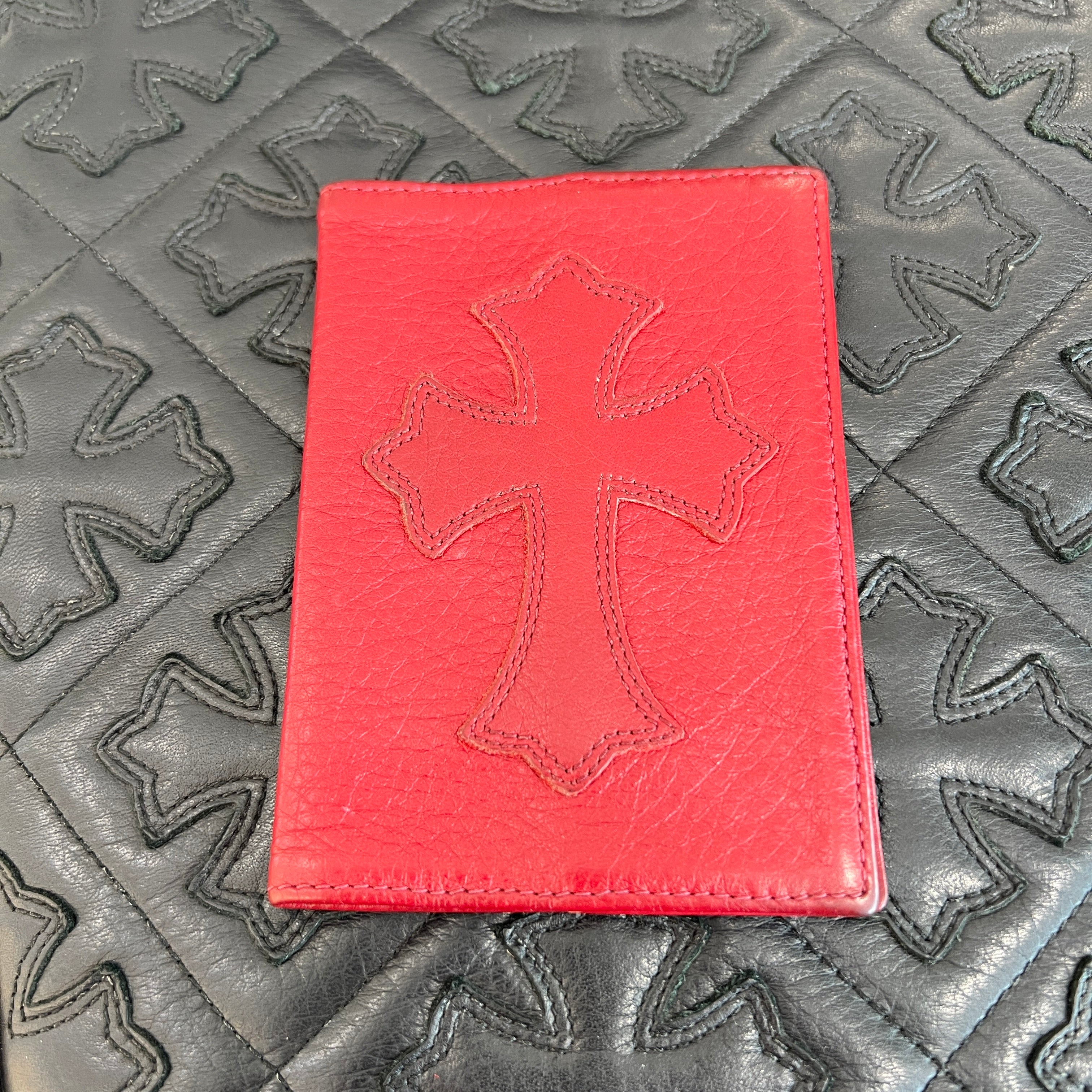 CHROME HEARTS 1 Cross Leather Patch Passport Cover クロムハーツ 1 クロスレザーパッチ パスポートカバー