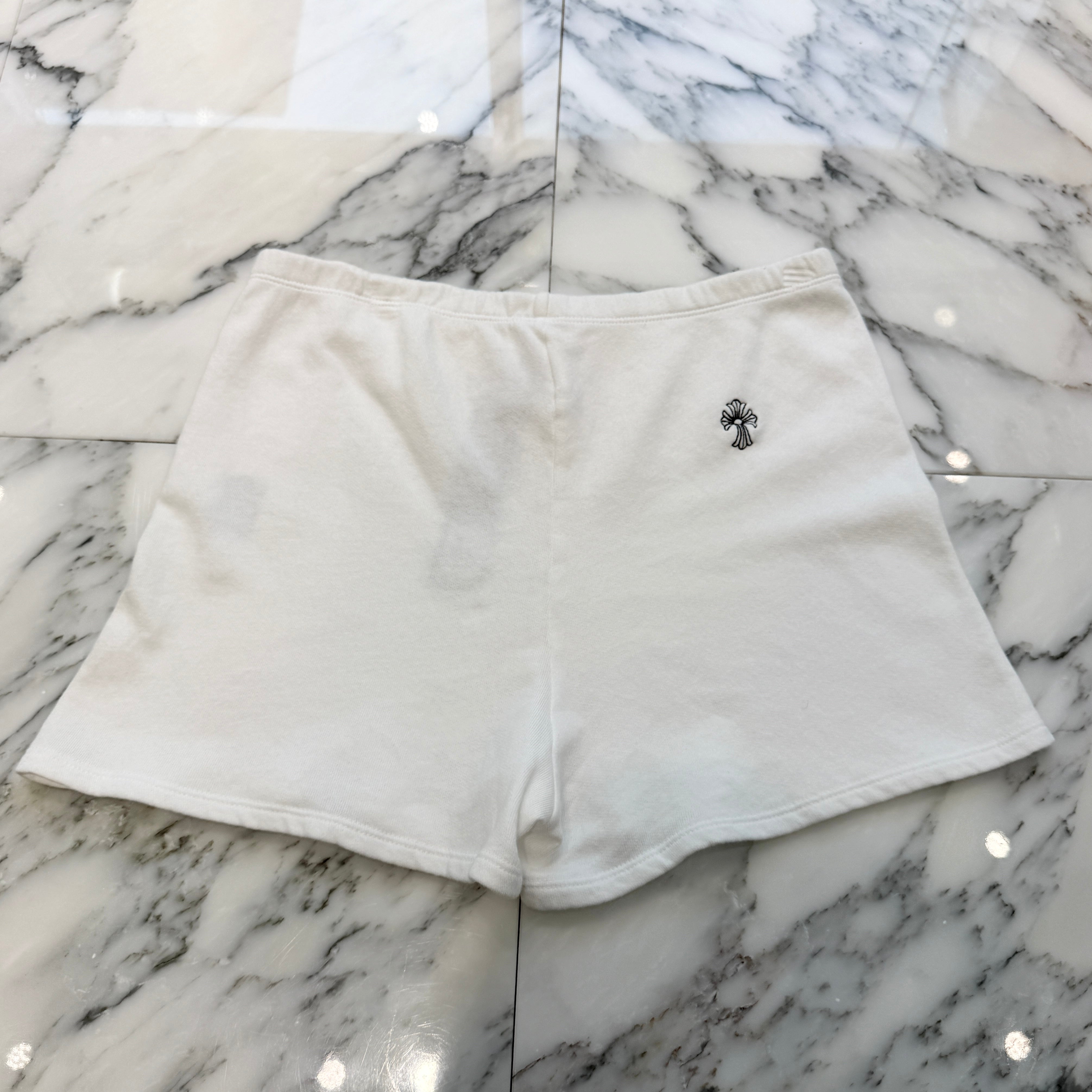 CHROME HEARTS Y NOT Vertical Logo Cross Embroidery Shorts Size M クロムハーツ ワイノット バーティカルロゴ クロス刺繍 ショーツ サイズM