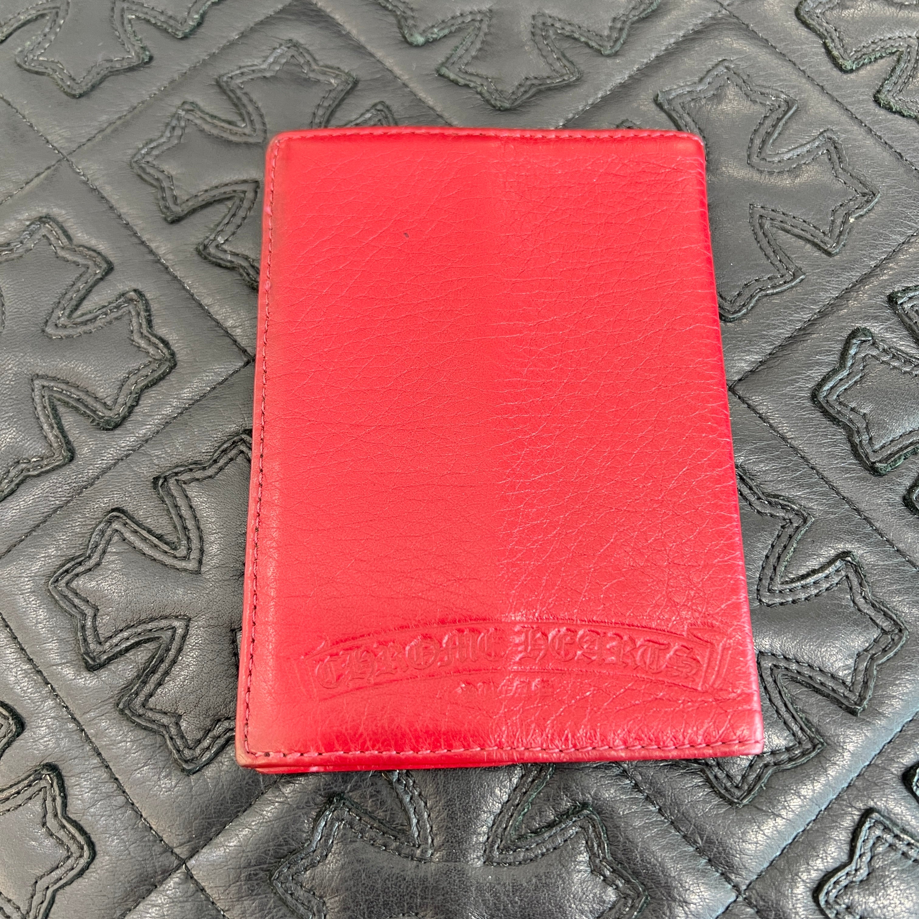 CHROME HEARTS 1 Cross Leather Patch Passport Cover クロムハーツ 1 クロスレザーパッチ パスポートカバー