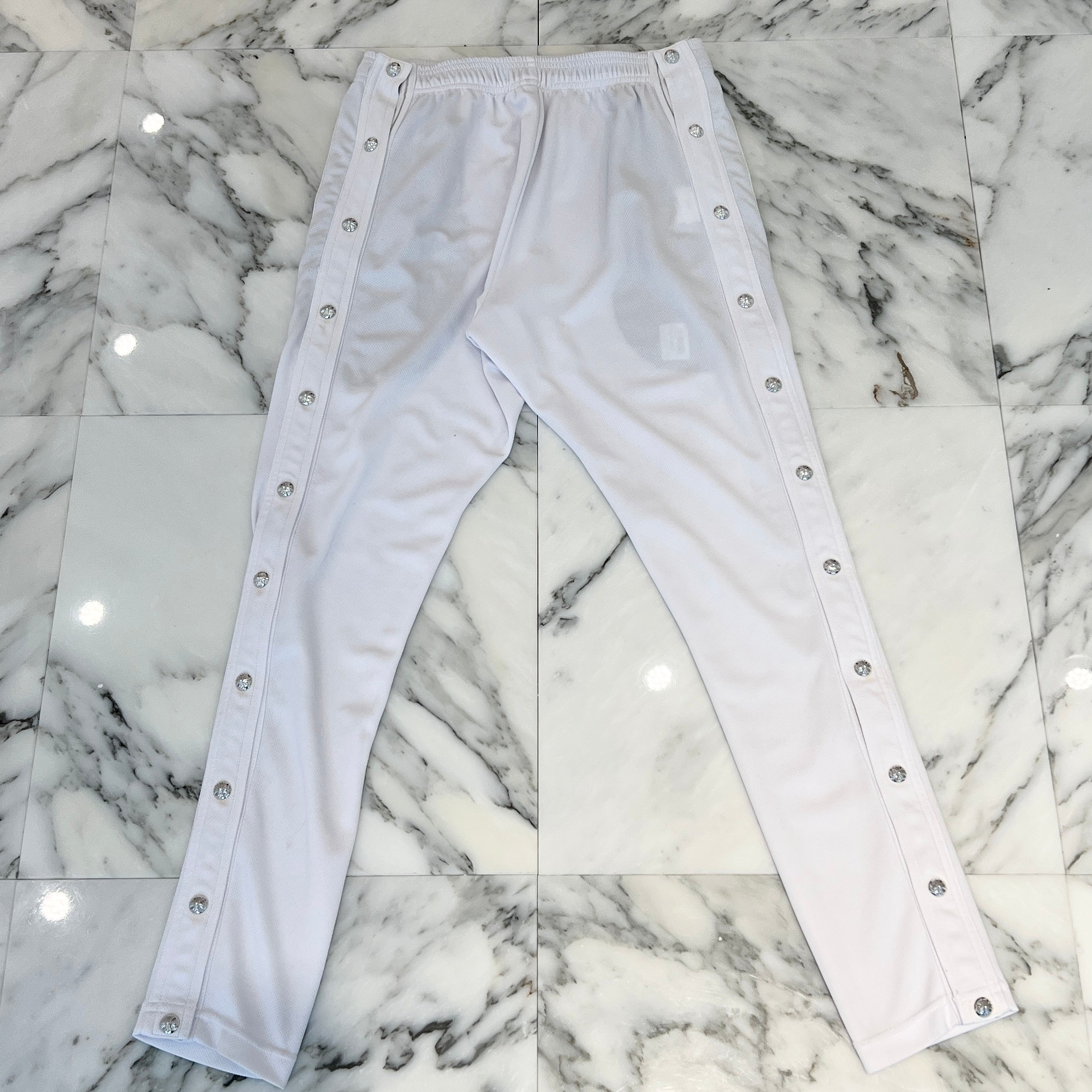 CHROME HEARTS Cross Ball Button Side Snap Track Line Mesh pants